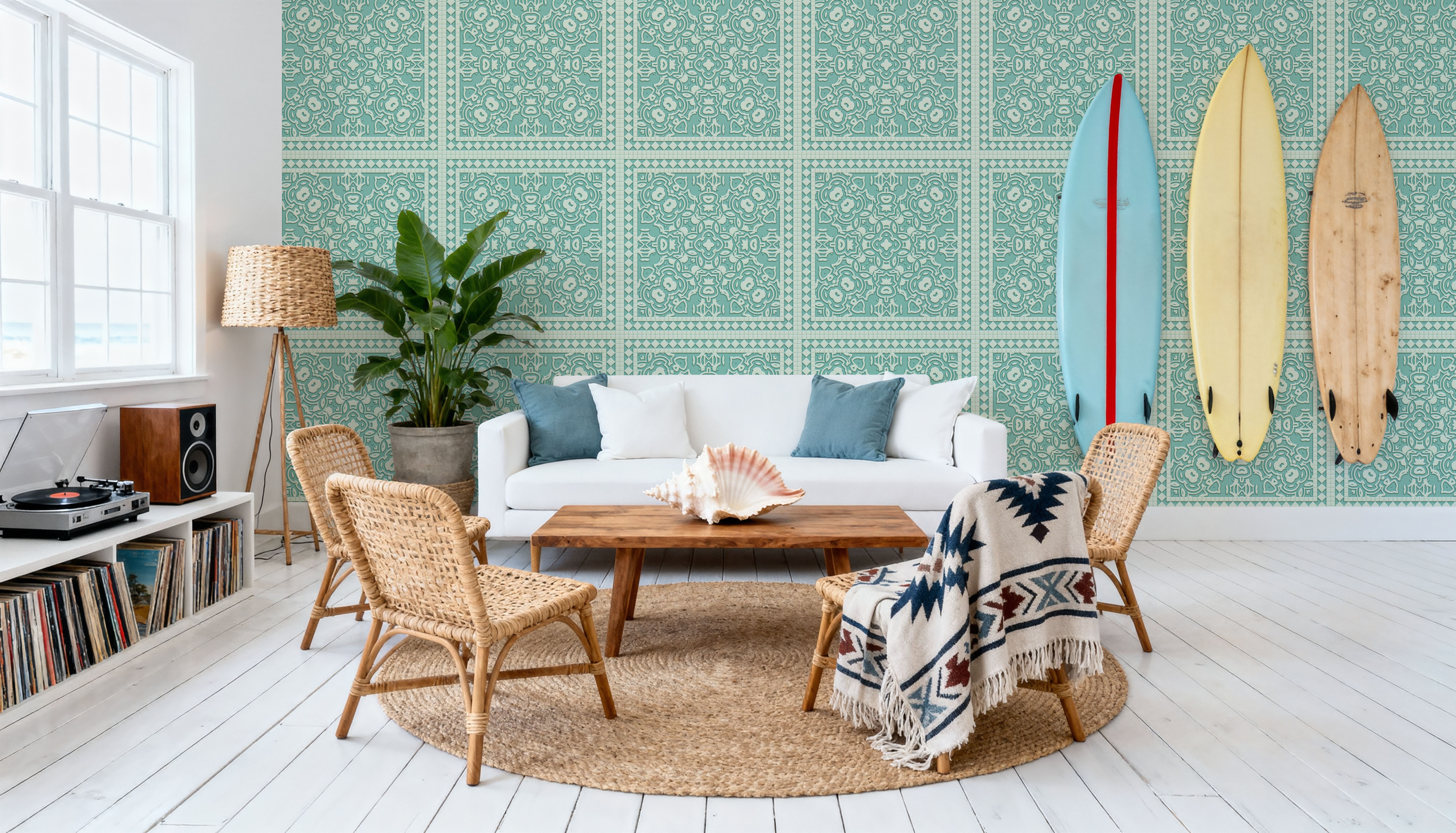 Mission Cement Tiles, Pistachio