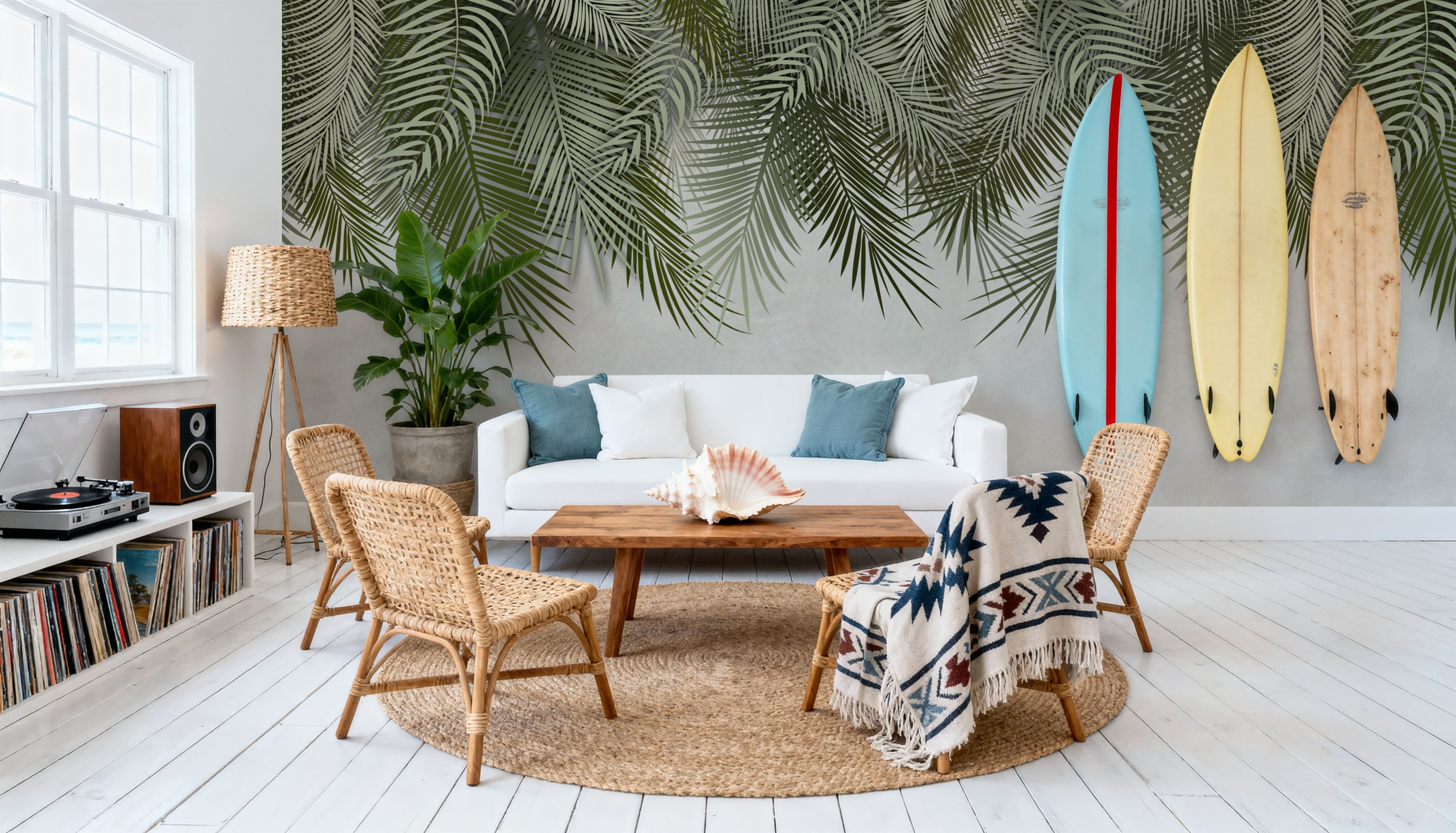 Palms Around Us, Carte da parati