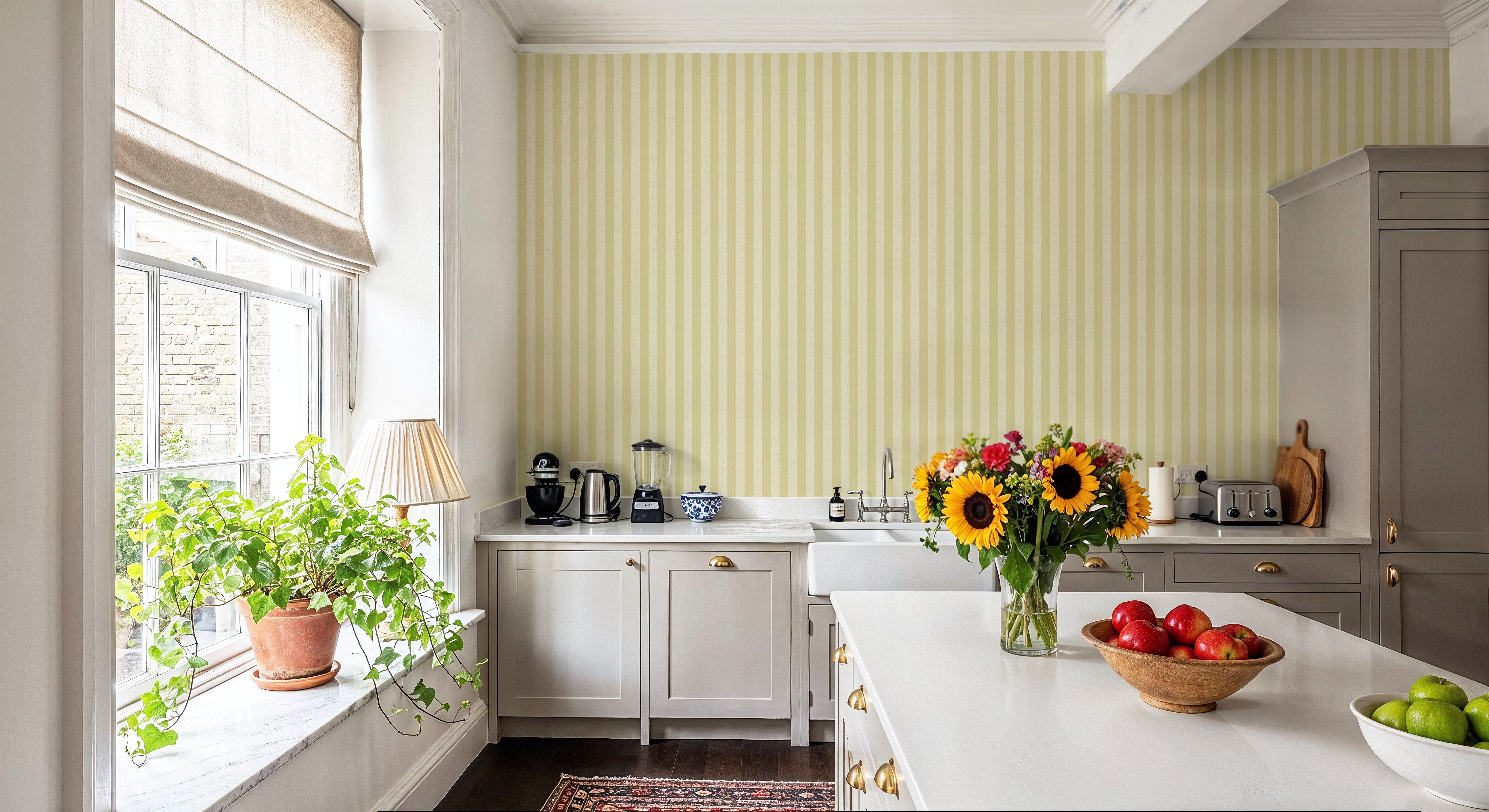 Ticking Awning Stripes, Butter
