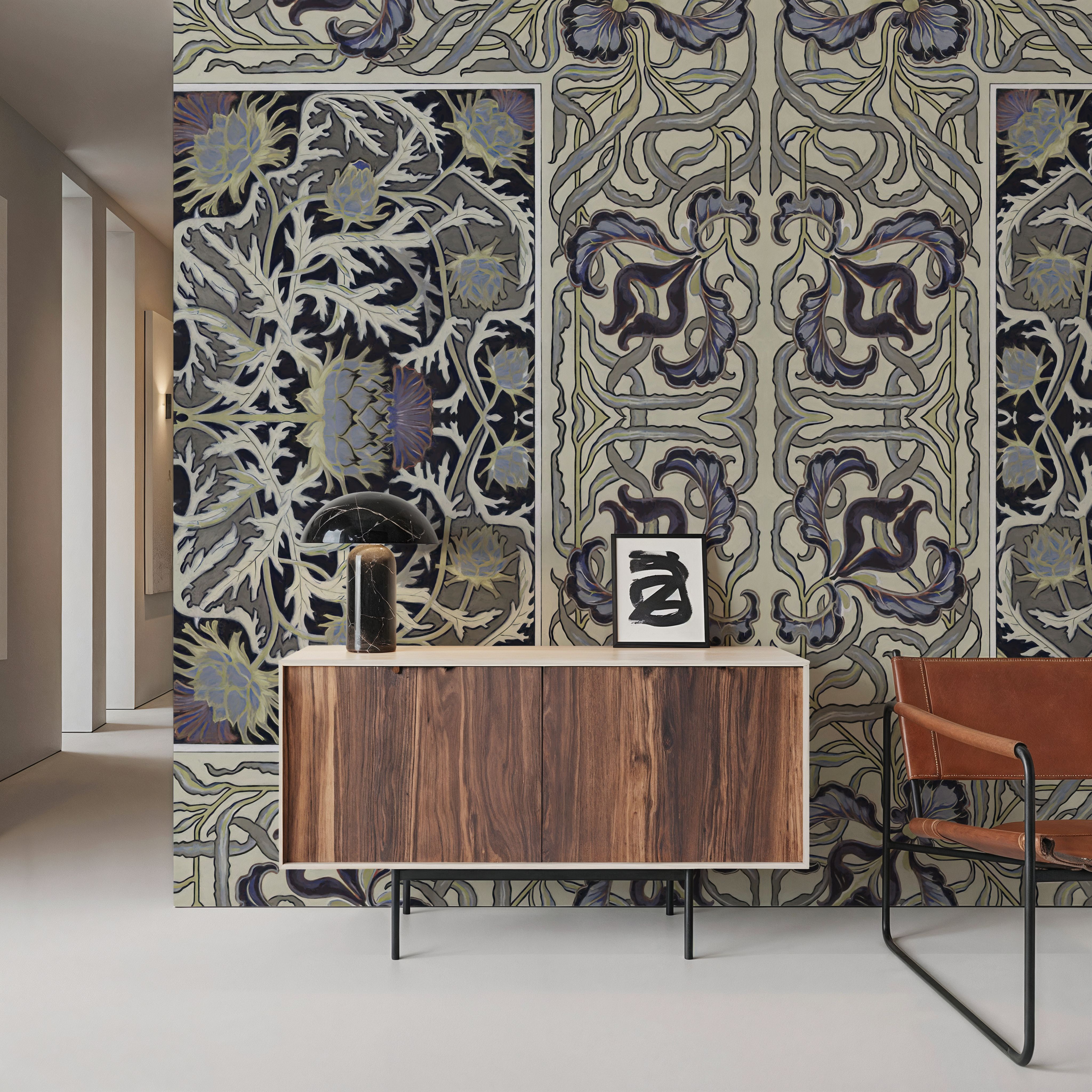 Iris & Thistle Ornament, Periwinkle