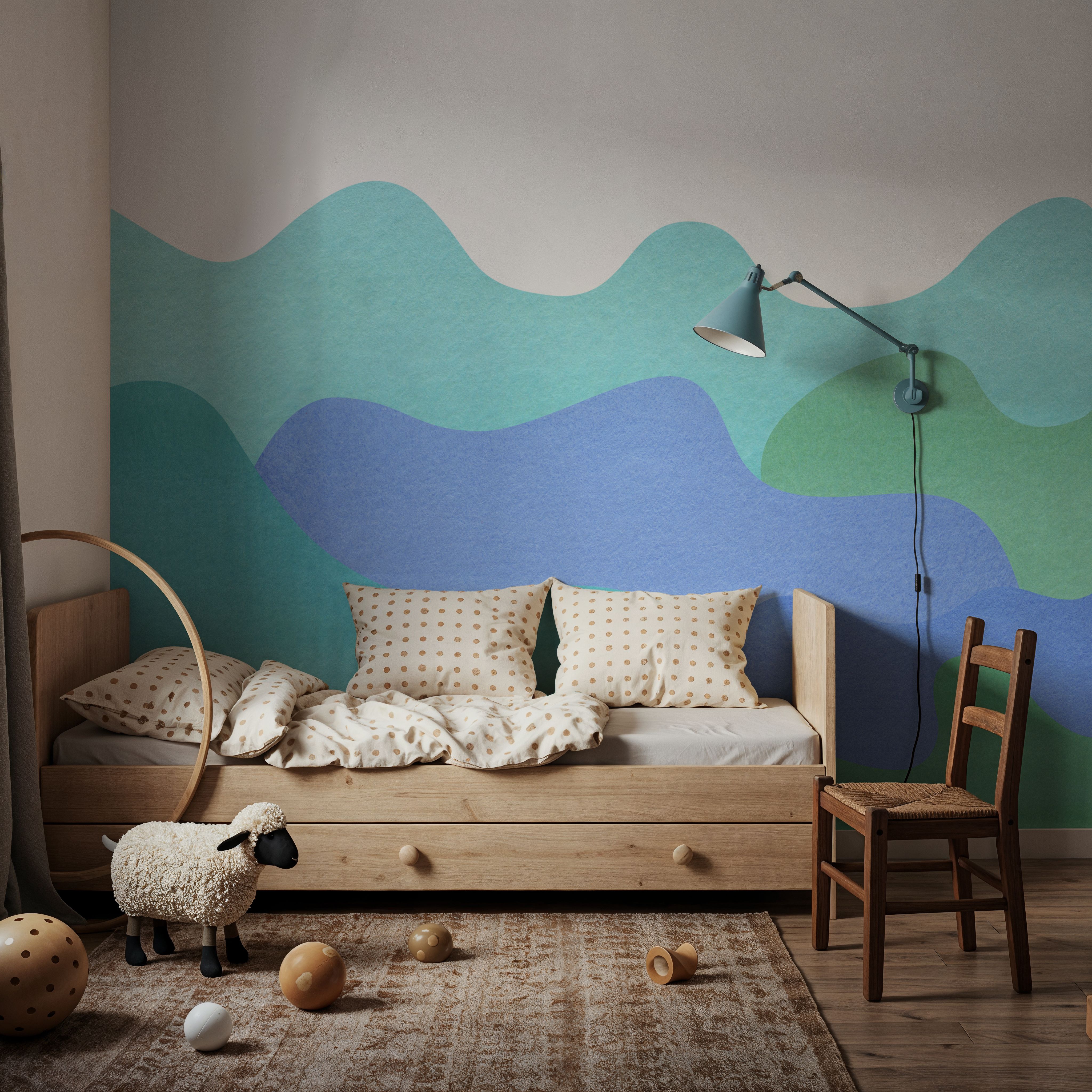 Wall Mural - Barba Hills - Abstract mural wallpaper - Kids' Room - Wallism US - Premium, Textured or Peel & Stick