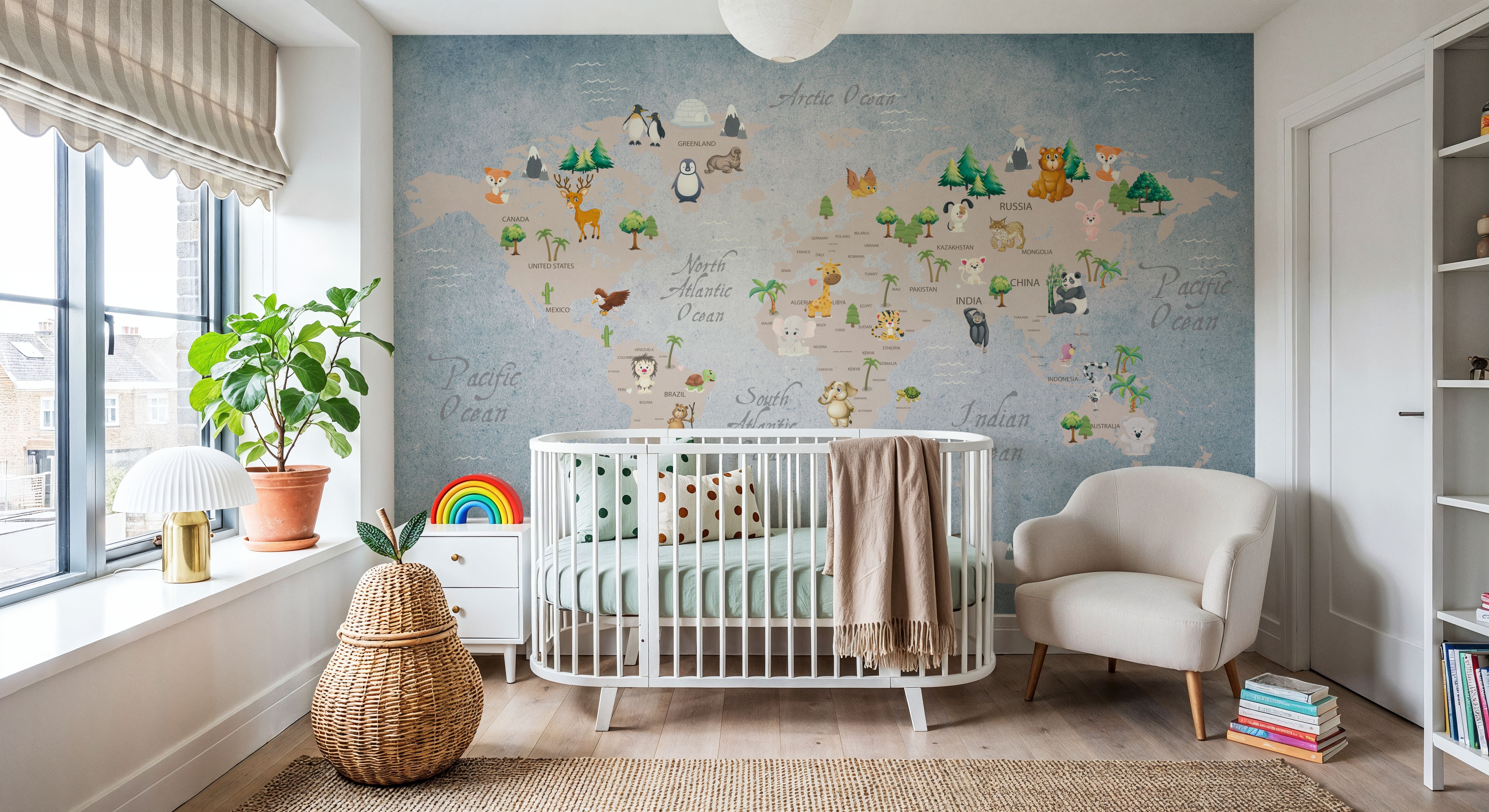 Cute Animals World Map