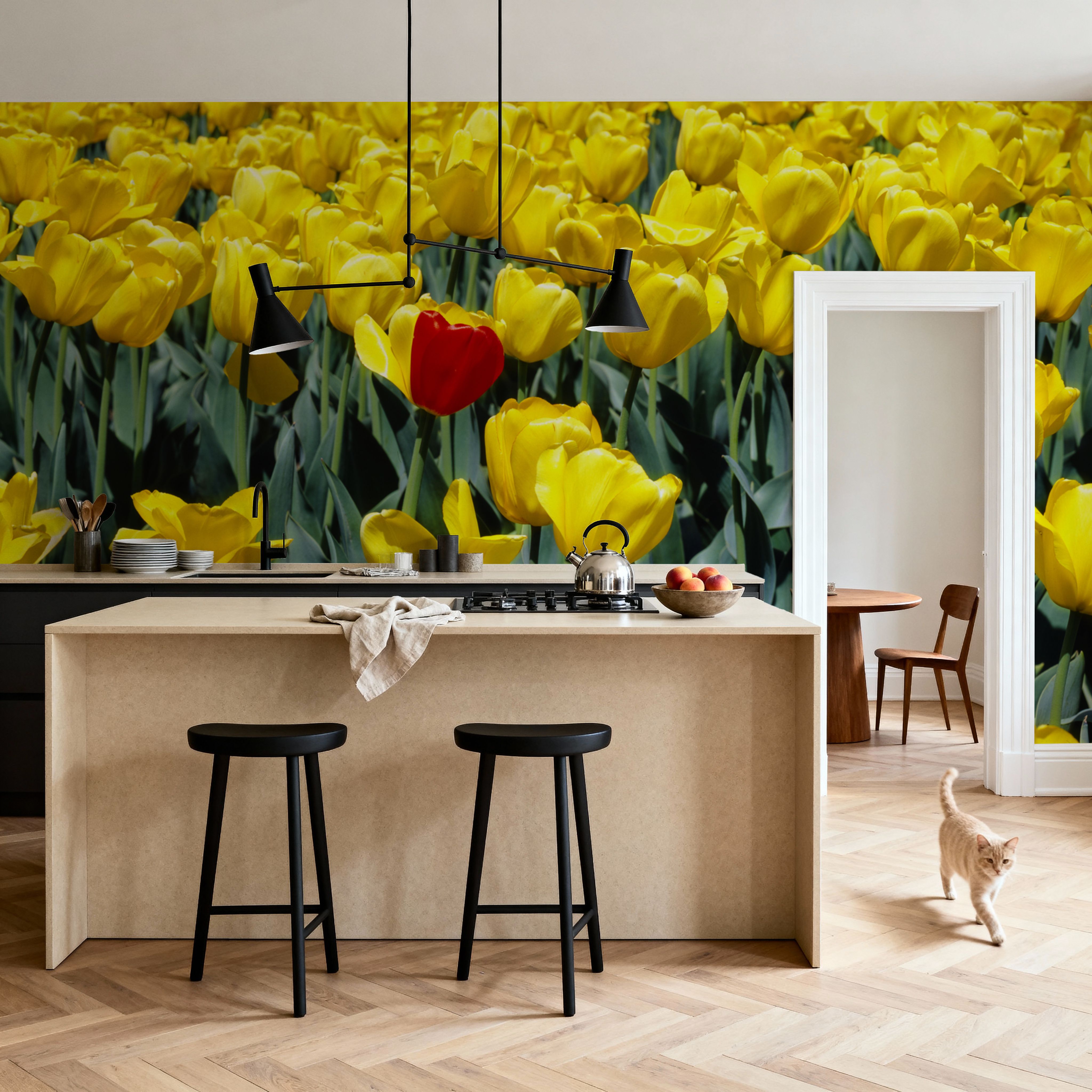 Lone Red Among Yellow