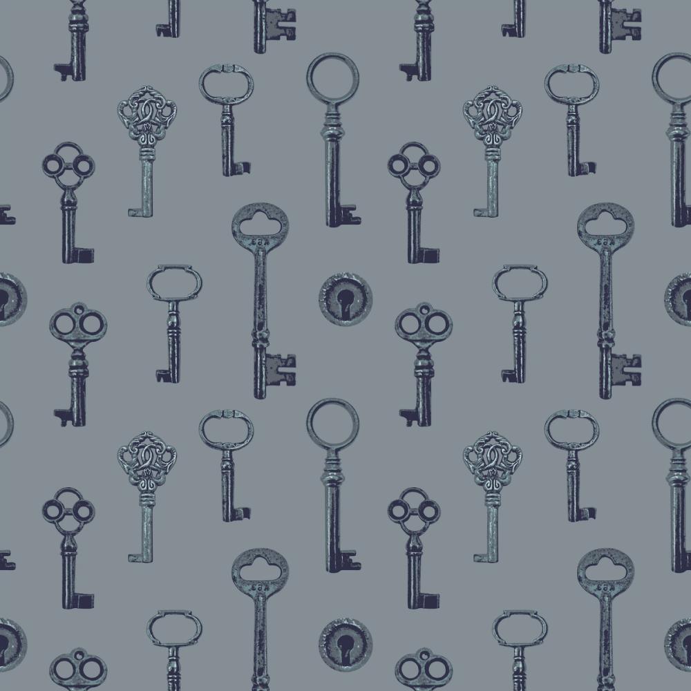 Antique Keys, French Blue