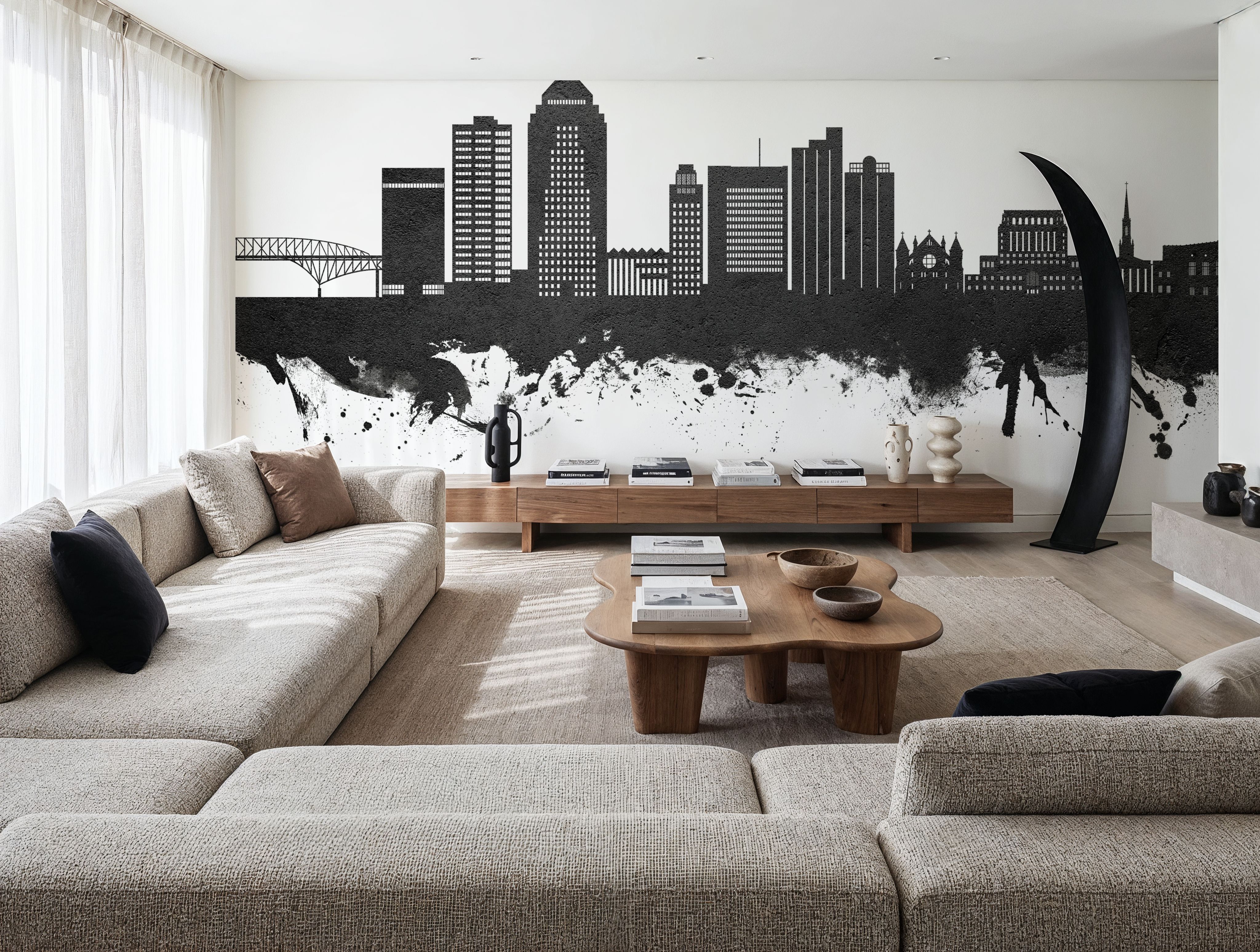 Shreveport Louisiana Skyline Black & White