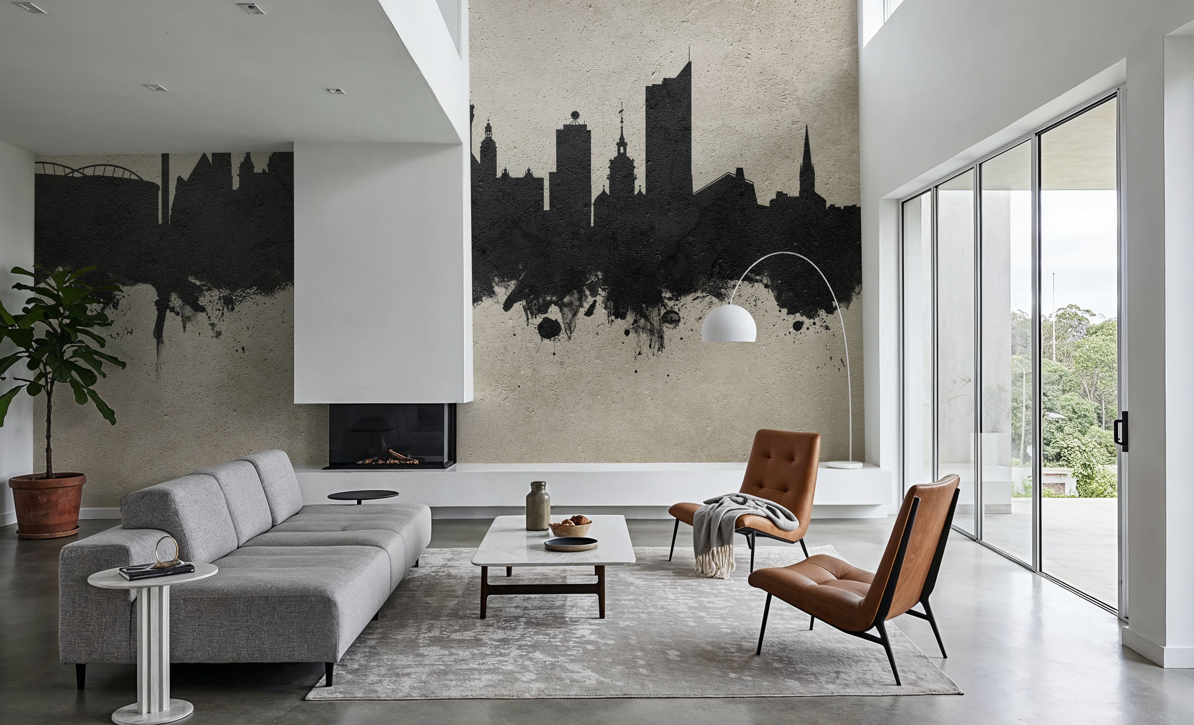 Leipzig Germany Skyline Concrete