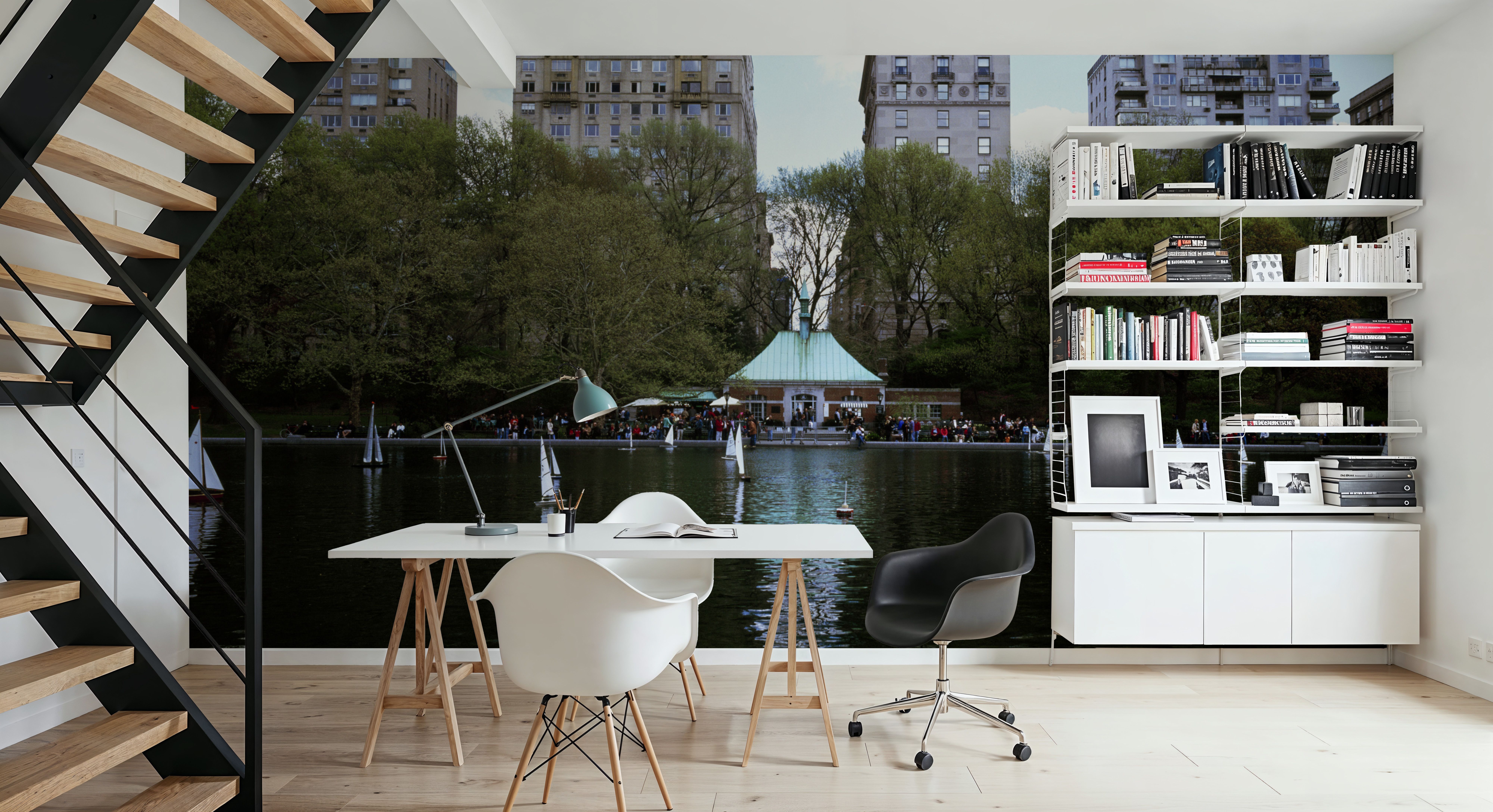 Urban Oasis Sailboats, Wallpaper