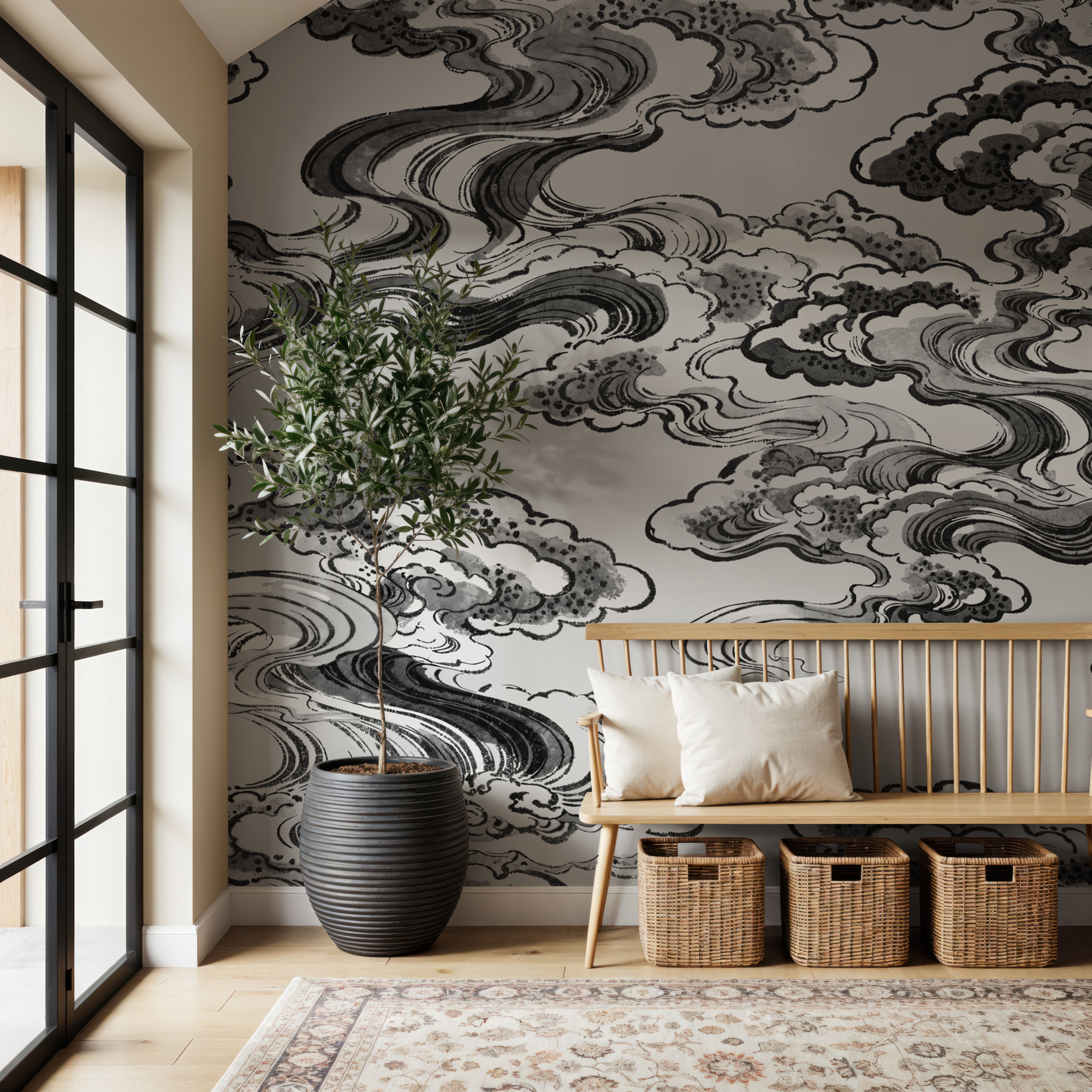 Ukiyo-e Clouds, Graphite