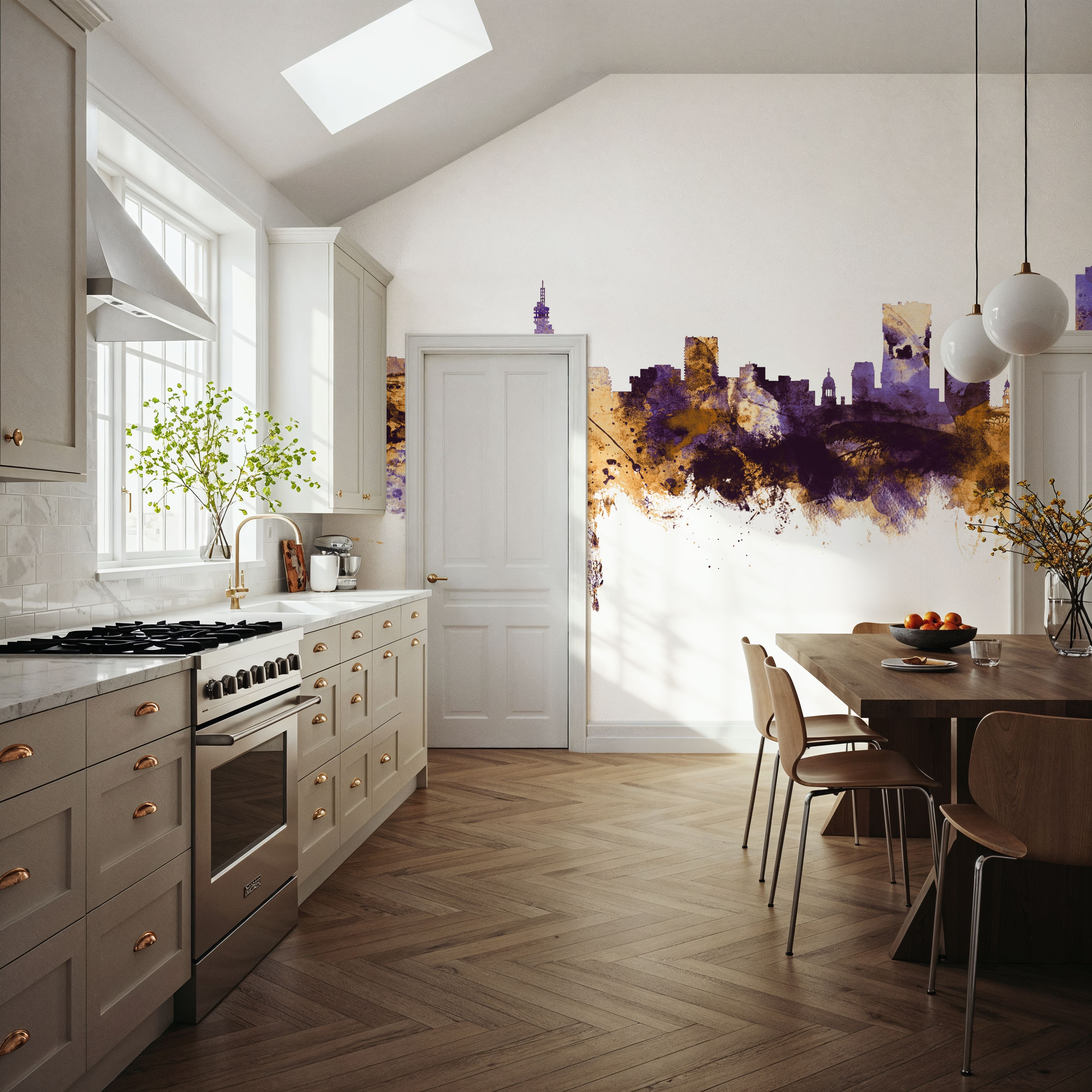 Pretoria South Africa Skyline Purple & Gold