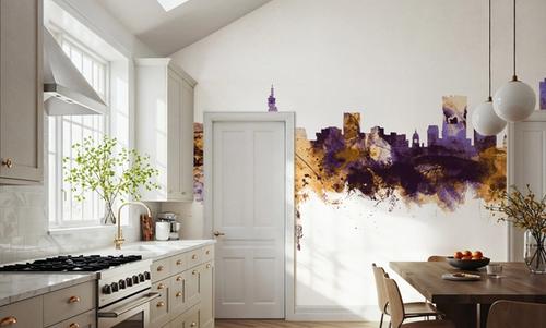 Pretoria South Africa Skyline Purple & Gold