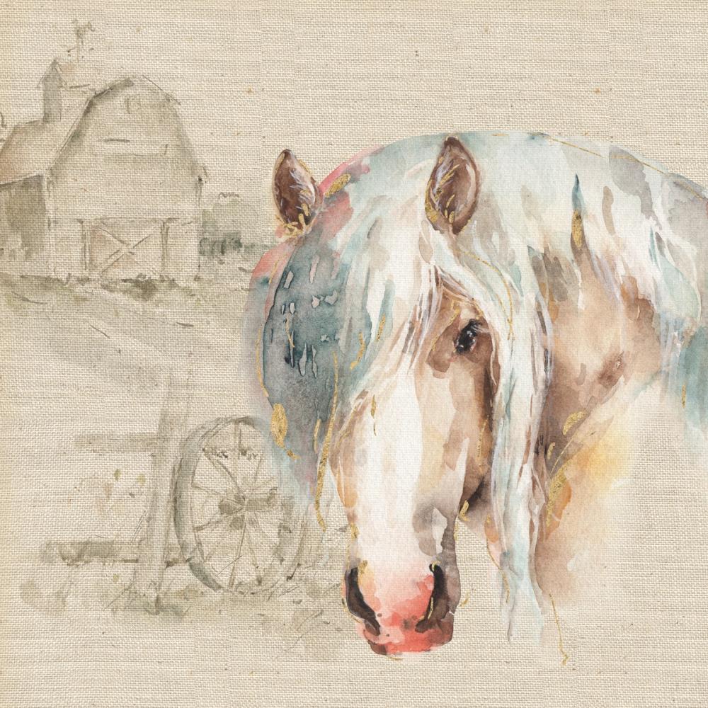 Farm Friends IV on Burlap