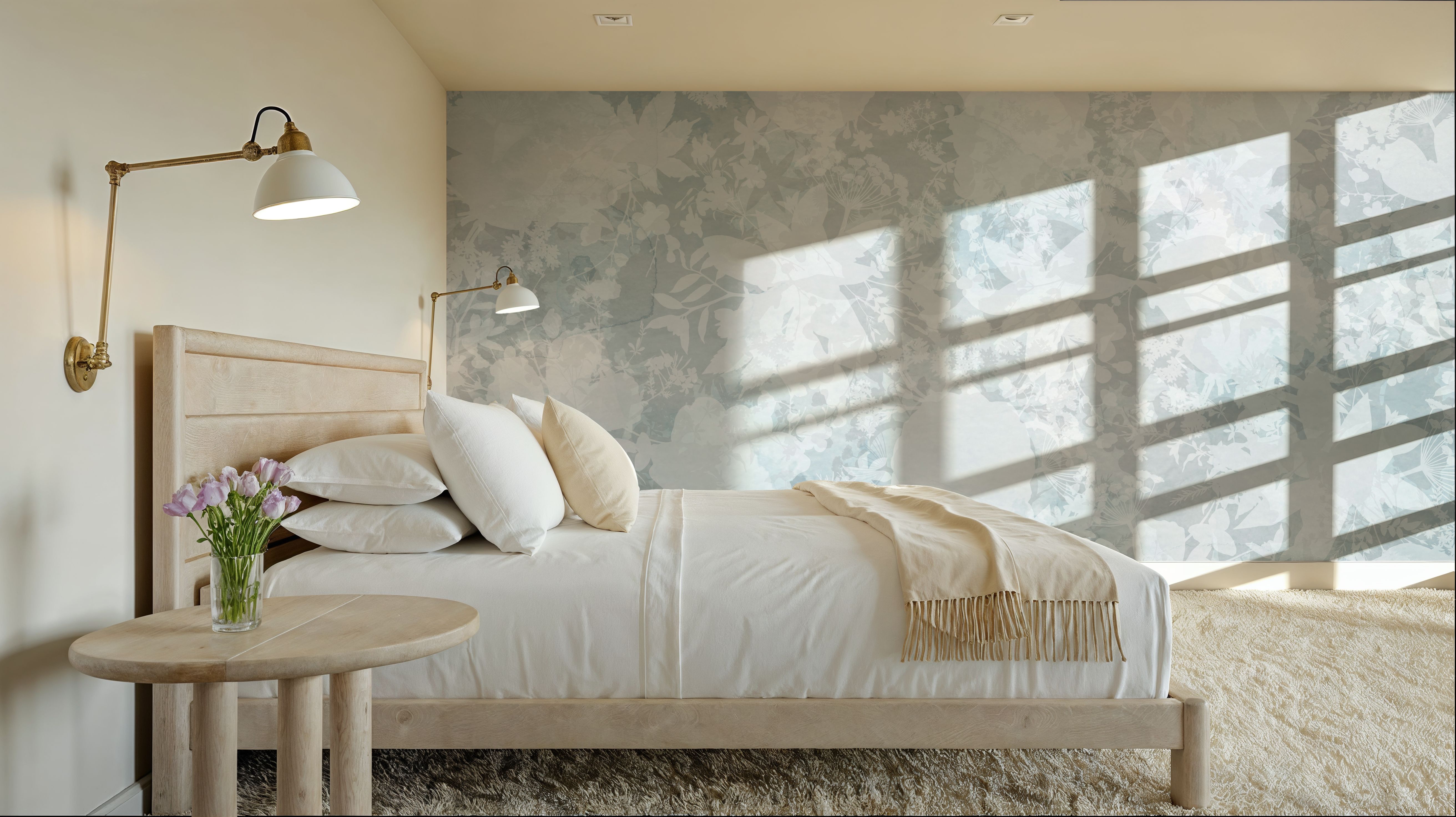 Flower Silhouette Blue