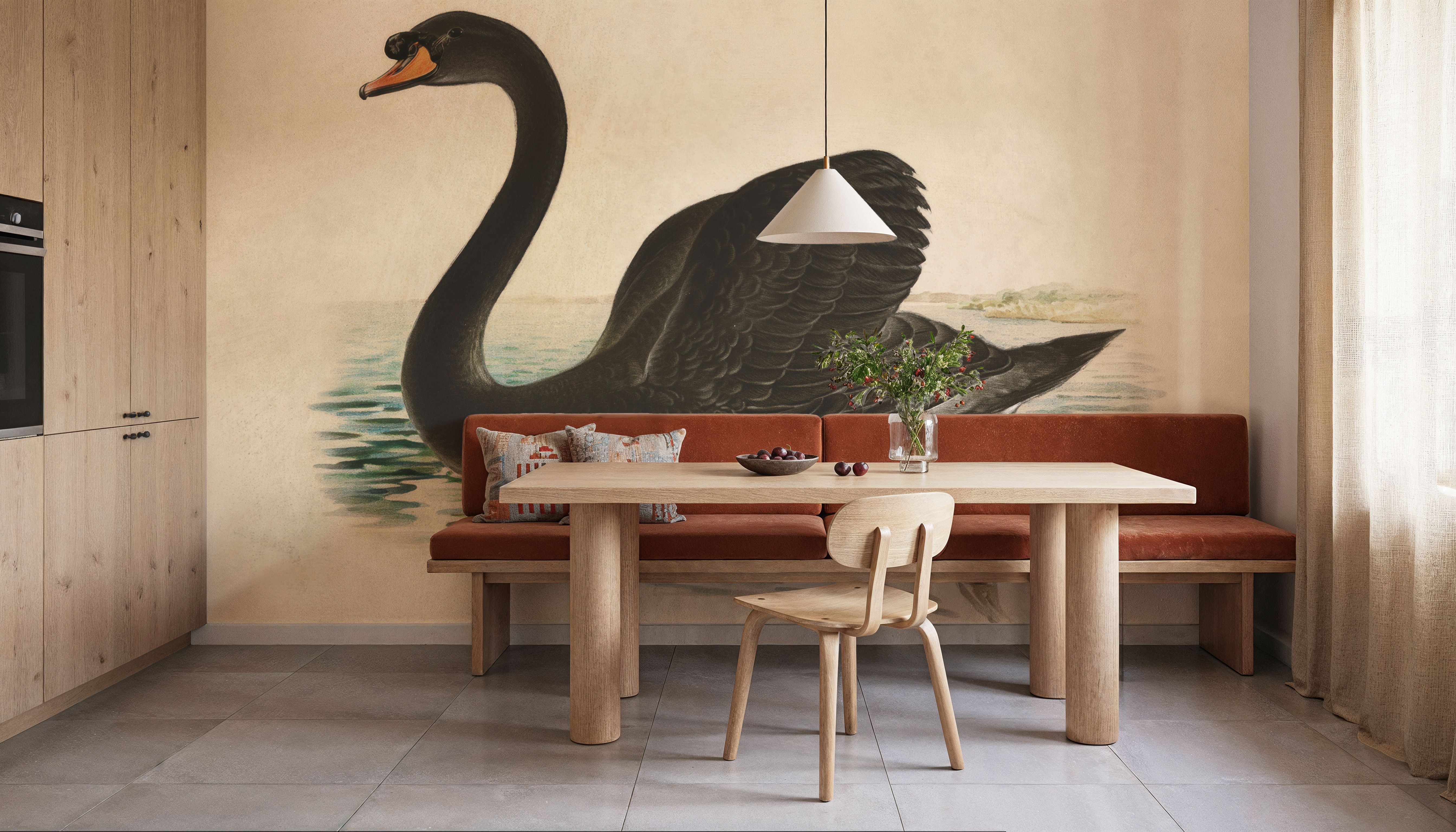 Antique Black Swan