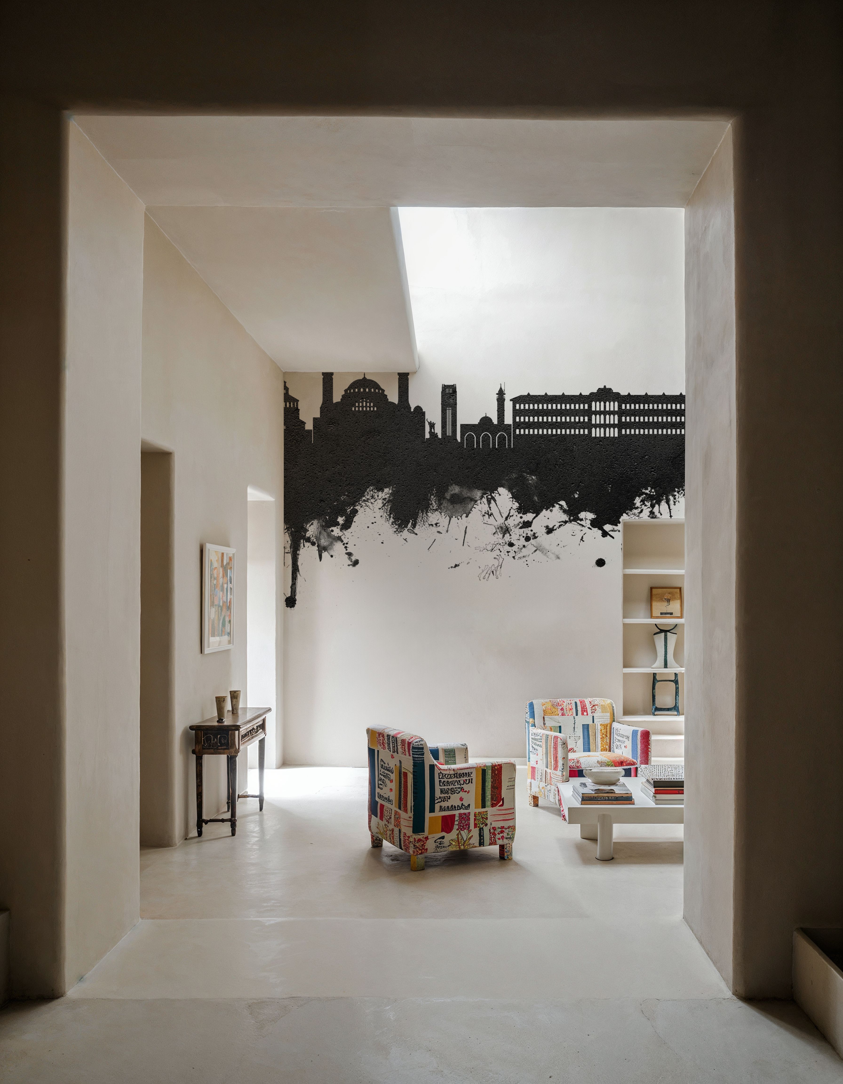 Beirut Lebanon Skyline Black & White