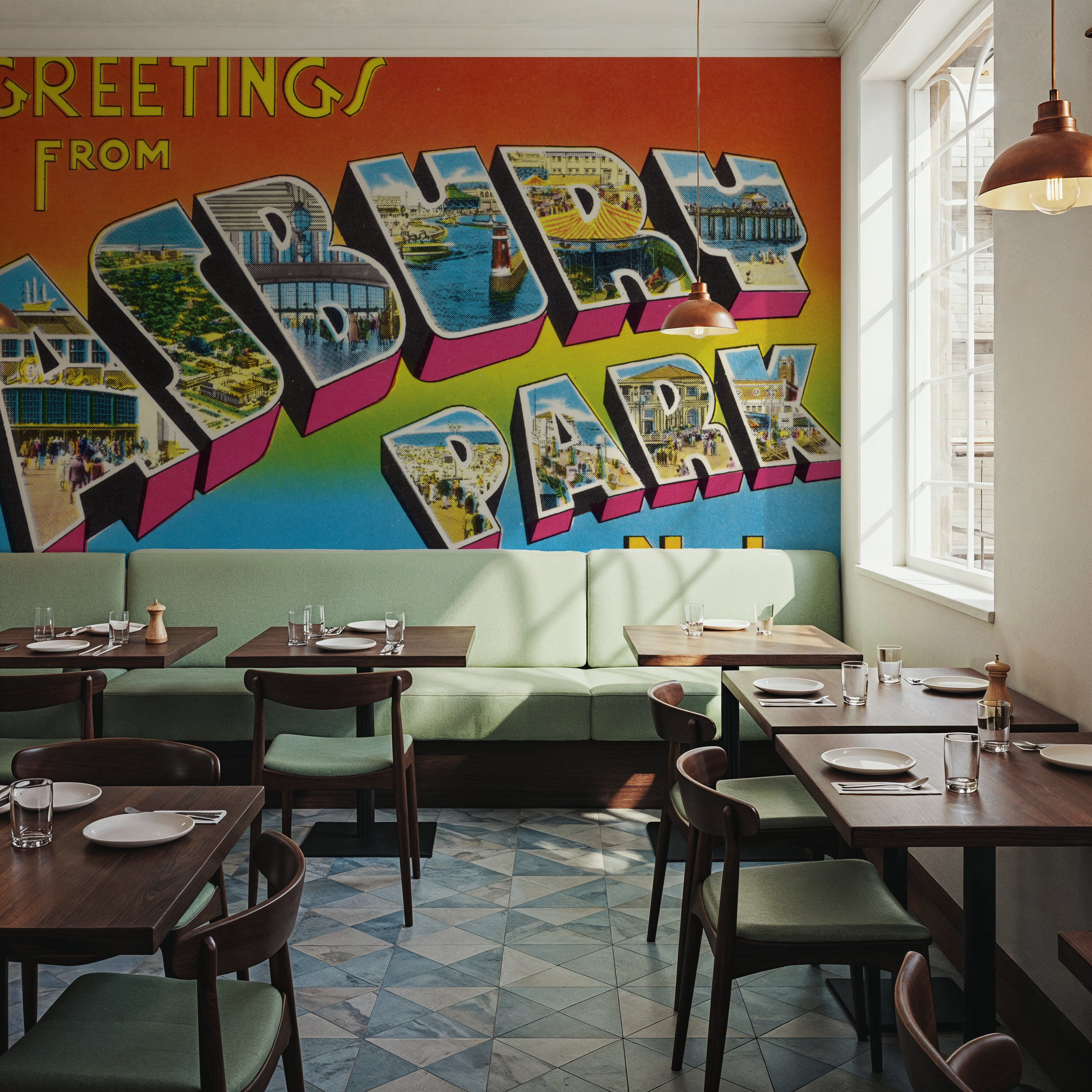 Greetings from Asbury Park - Screenprint Postcard