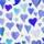 Blue Painted Hearts
