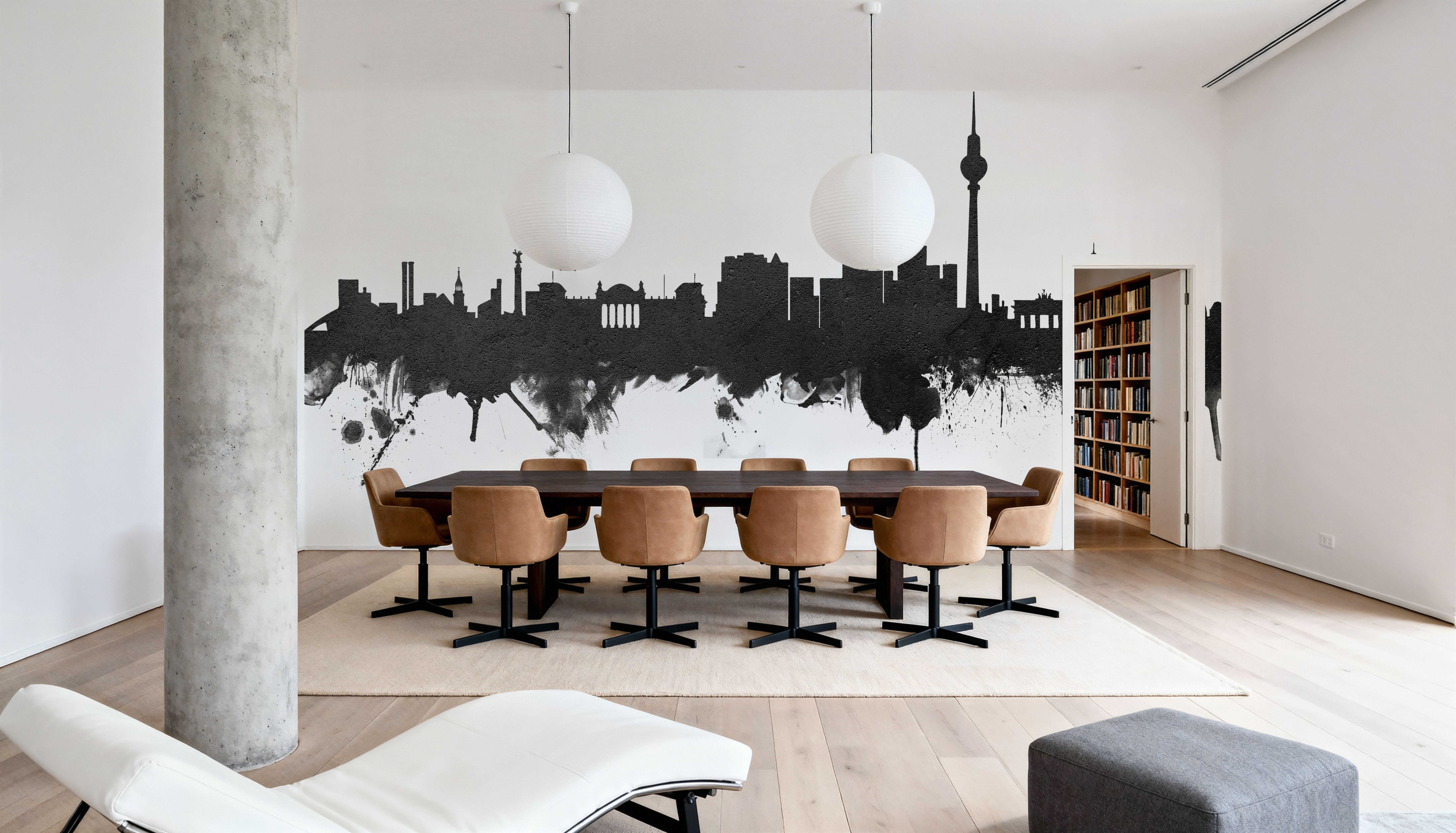 Berlin Skyline Black & White