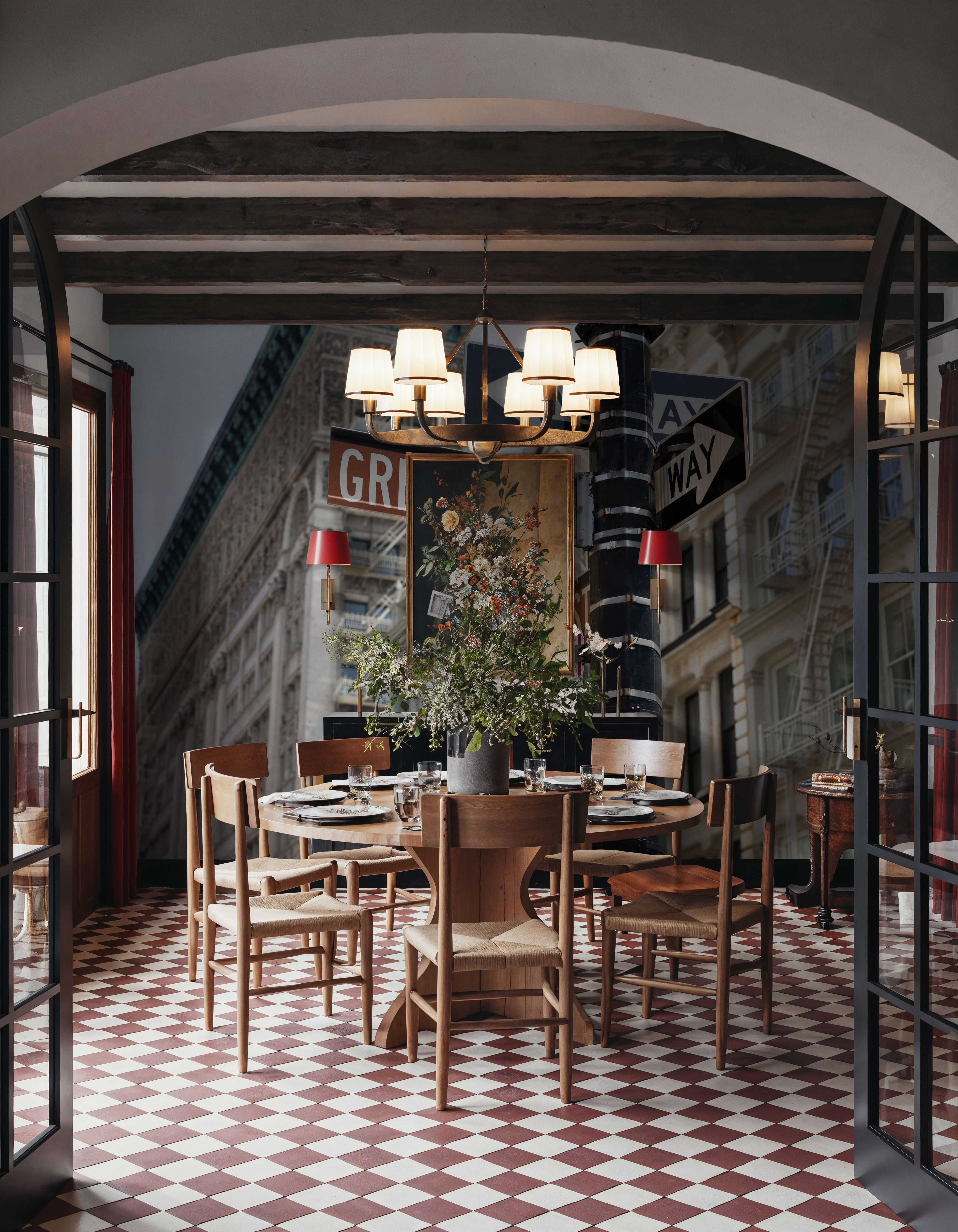 Wall Mural - Soho Greene St Sign Manhattan - Architecture Street mural wallpaper - Brown - Bedroom - Wallism UK - Premium, Textured or Peel & Stick