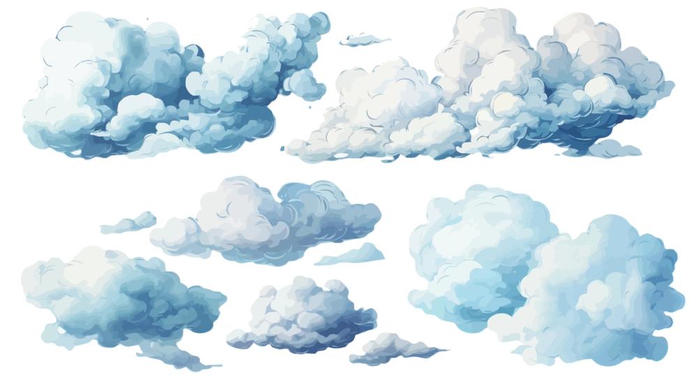 Floating Clouds Sketch
