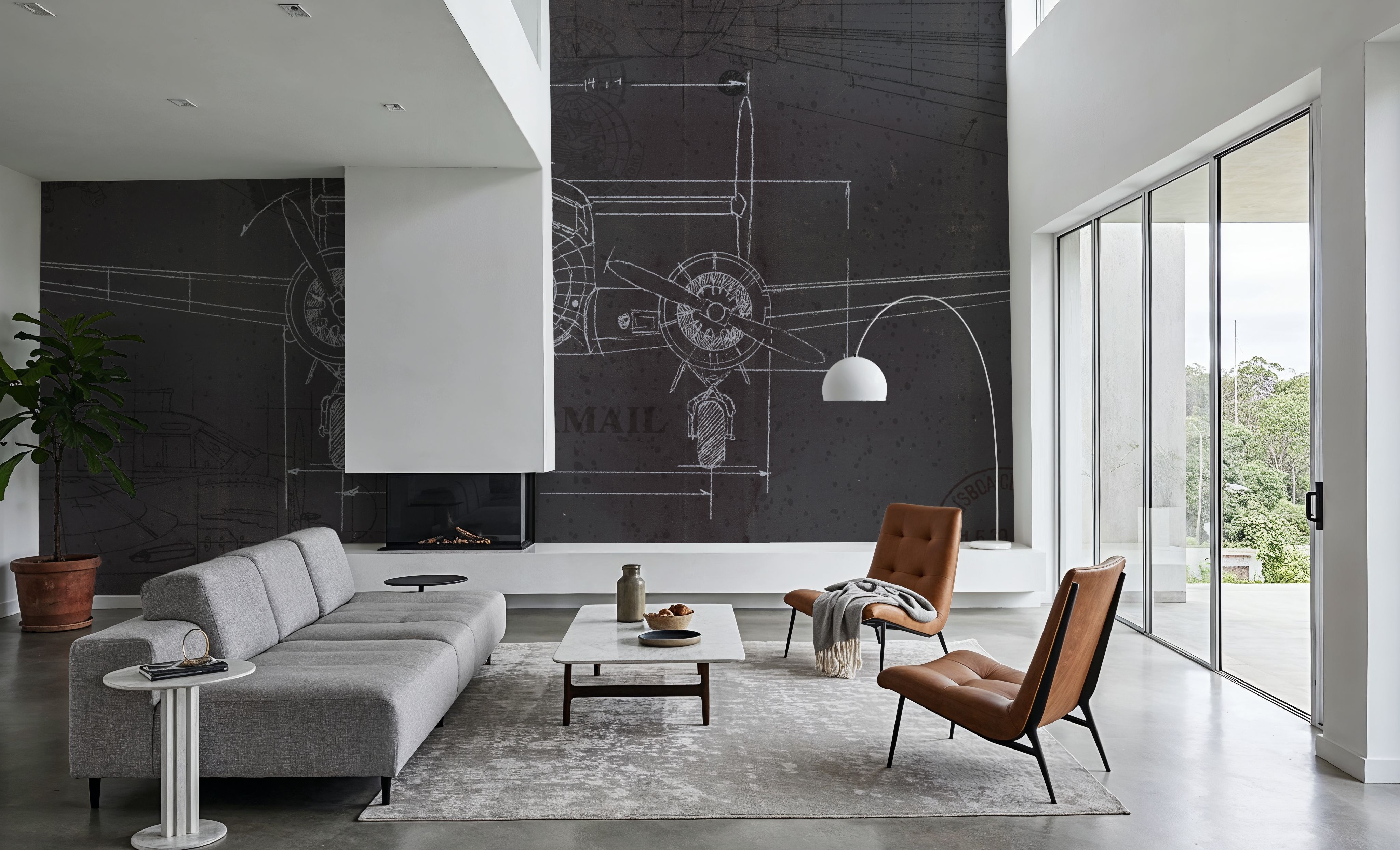 Plane Blueprint IV, Wallpaper