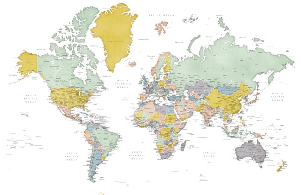 World Map Cities - Patti