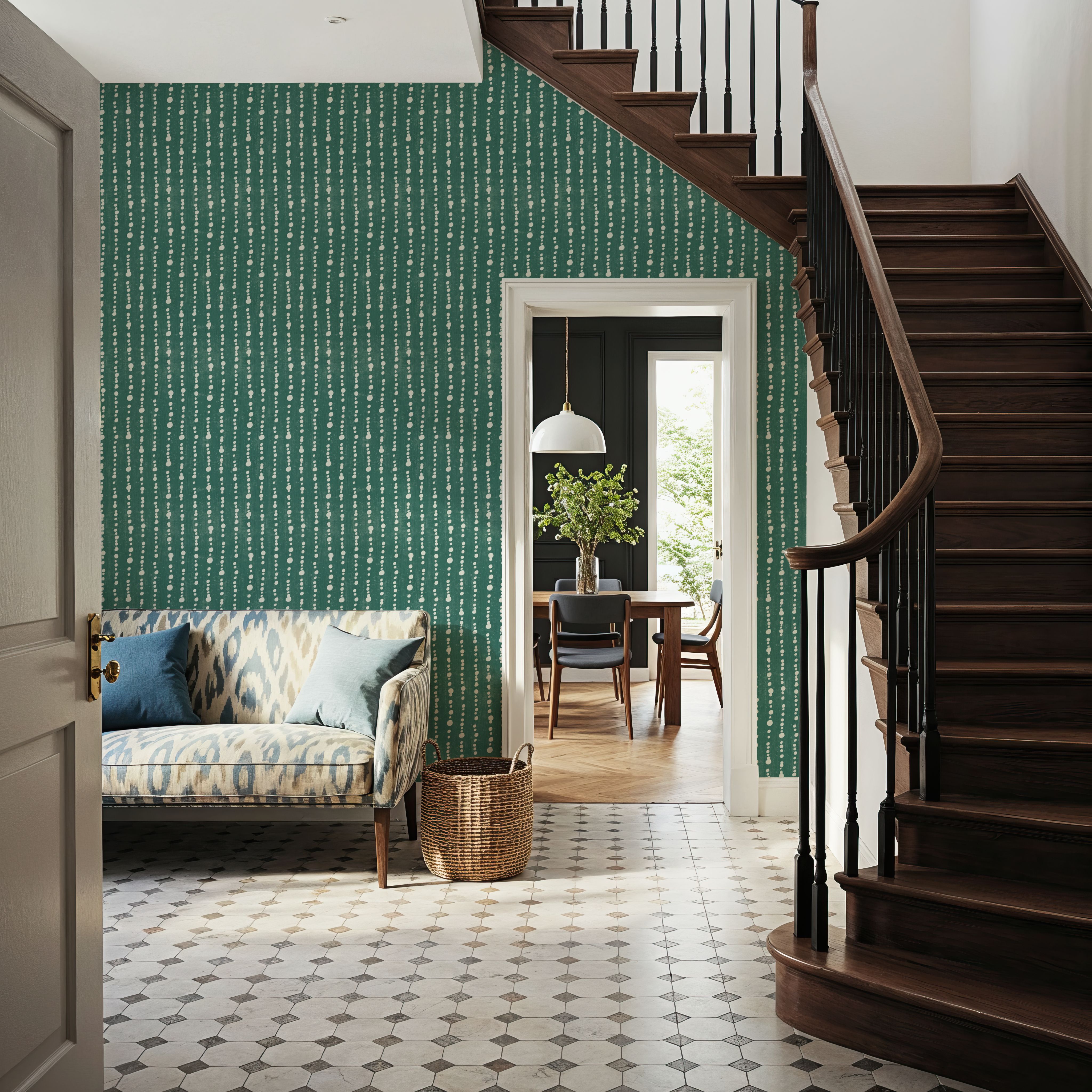 Woodland Drops Tropical Green