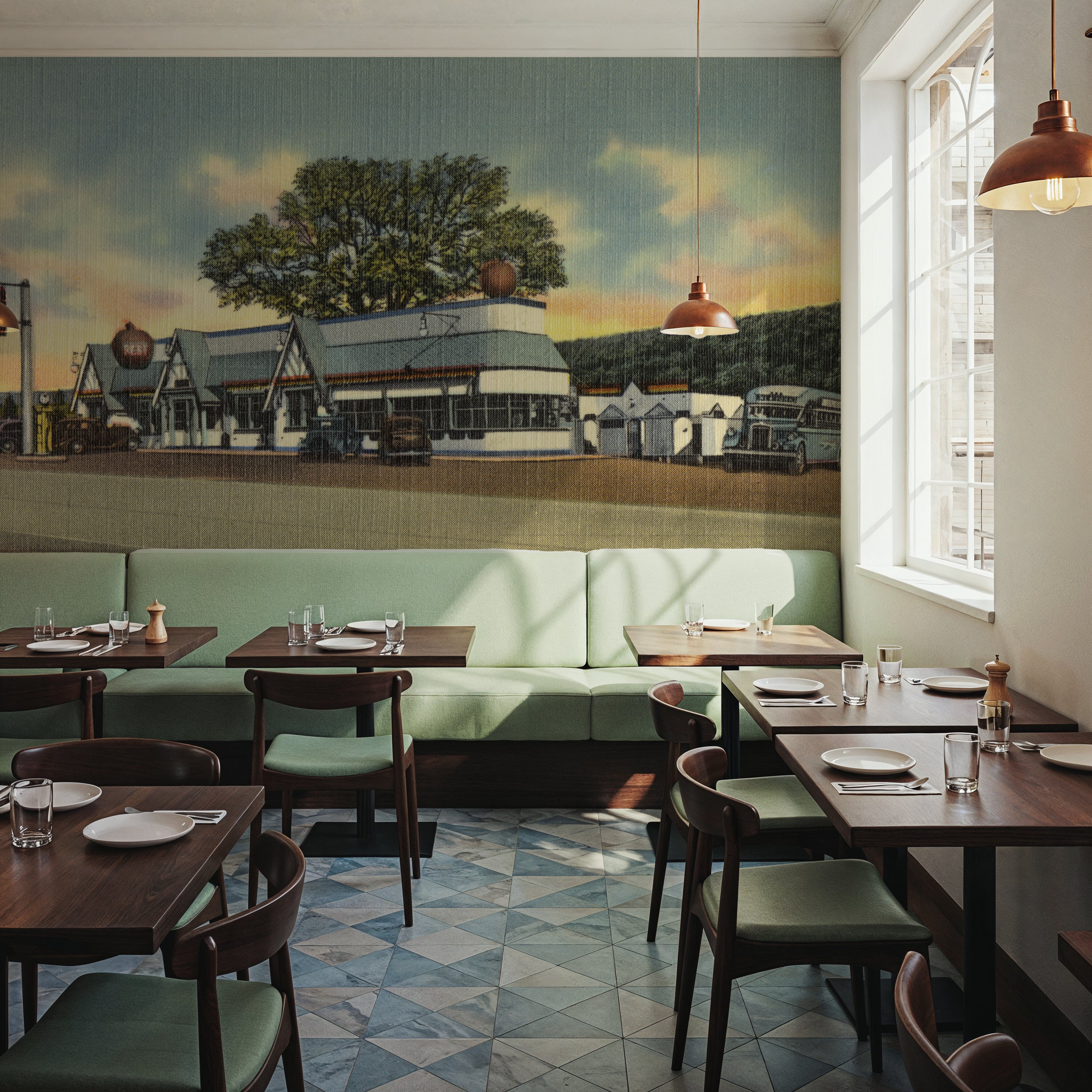 Greetings from Red Apple Rest - Screenprint Postcard