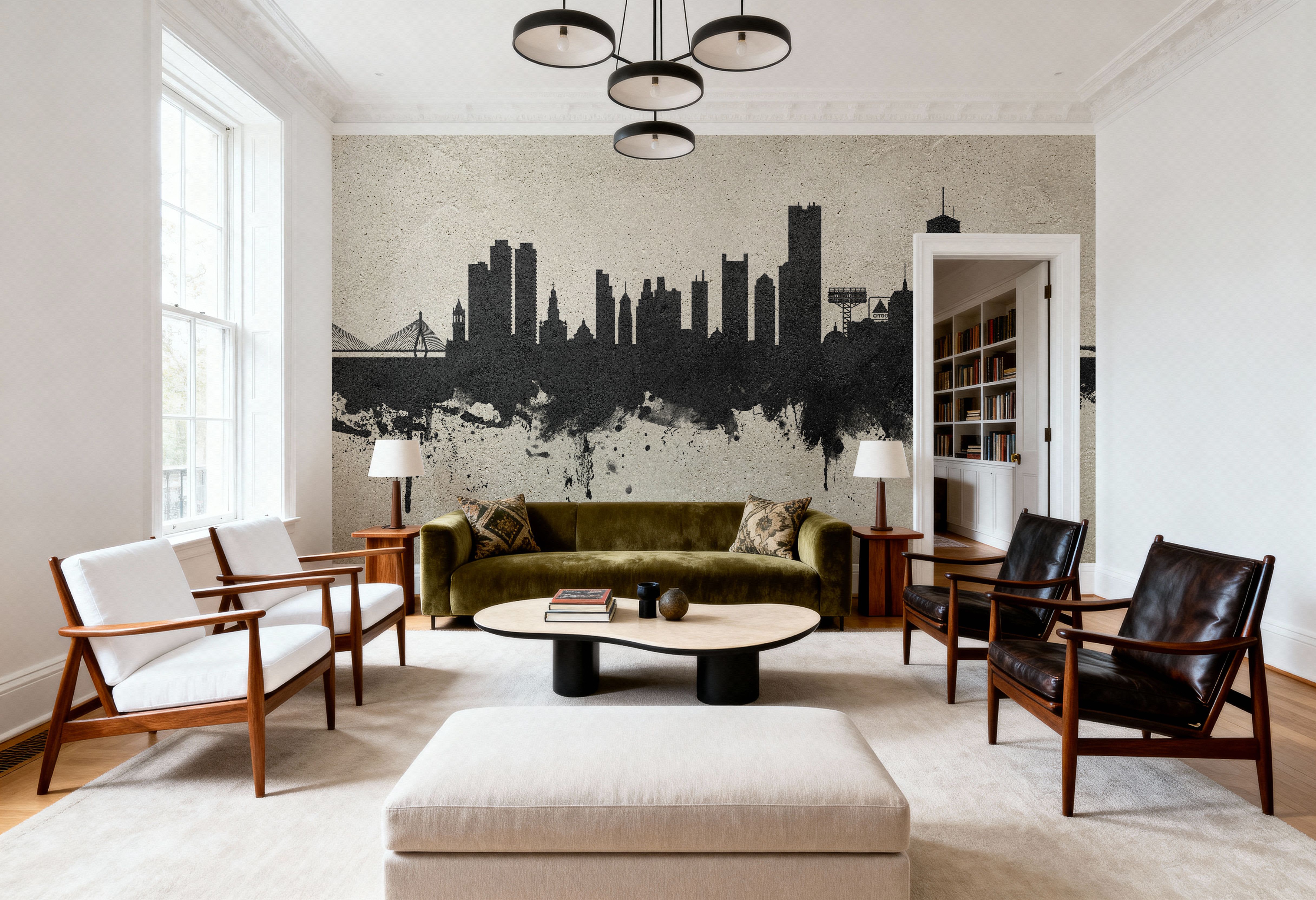 Boston Massachusettes Skyline Concrete