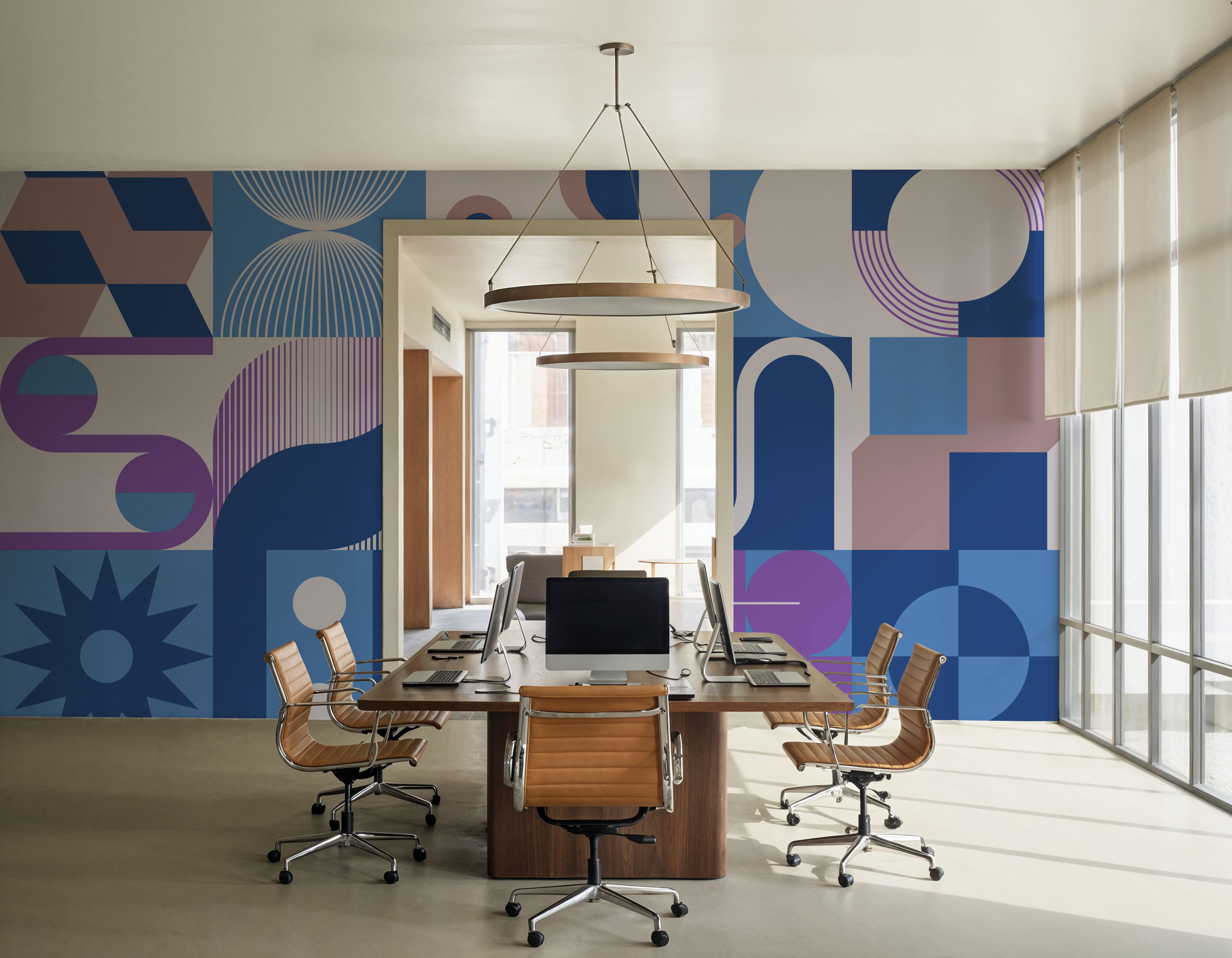 Bauhaus Geometric, Blue