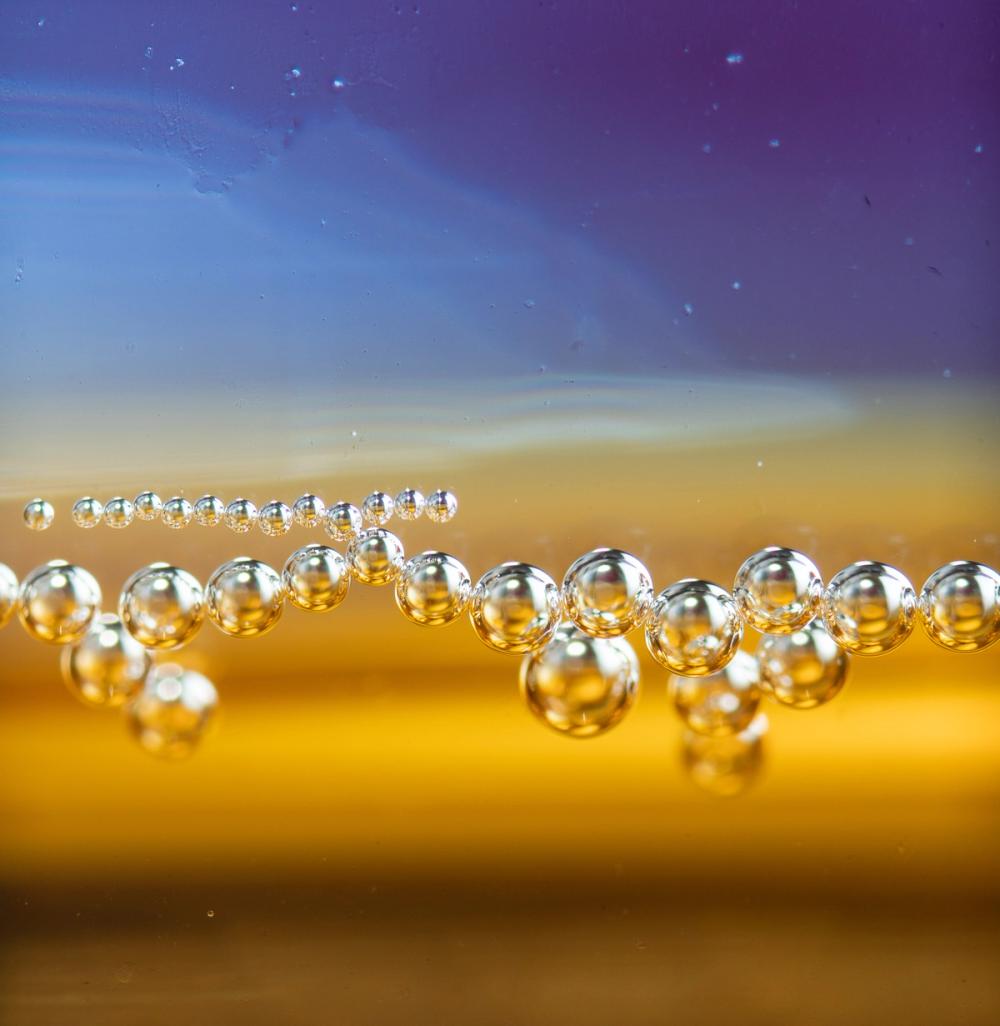 Bubble Pearls, Blue & Yellow