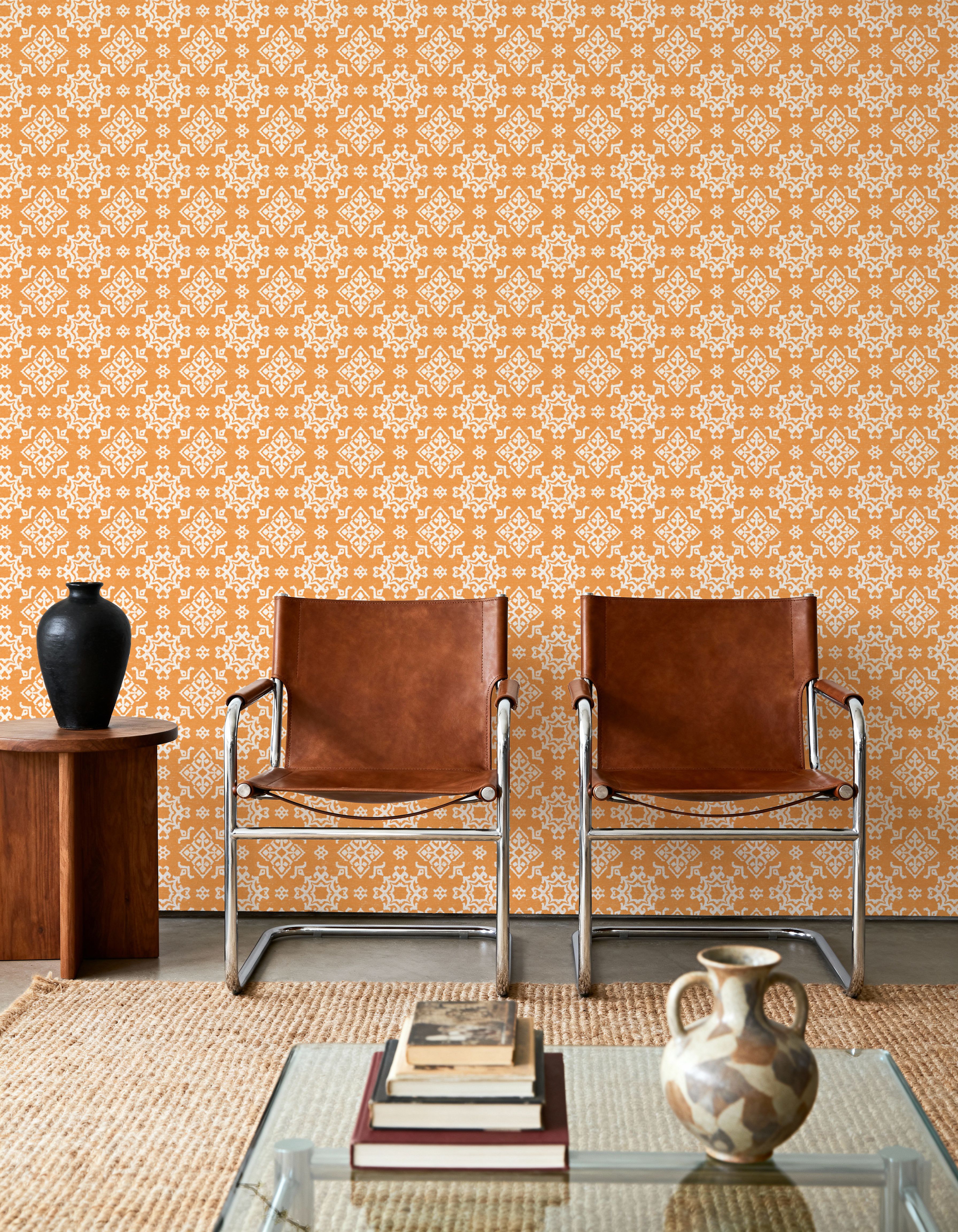 Atlantic Flakes Orange, Tapeten