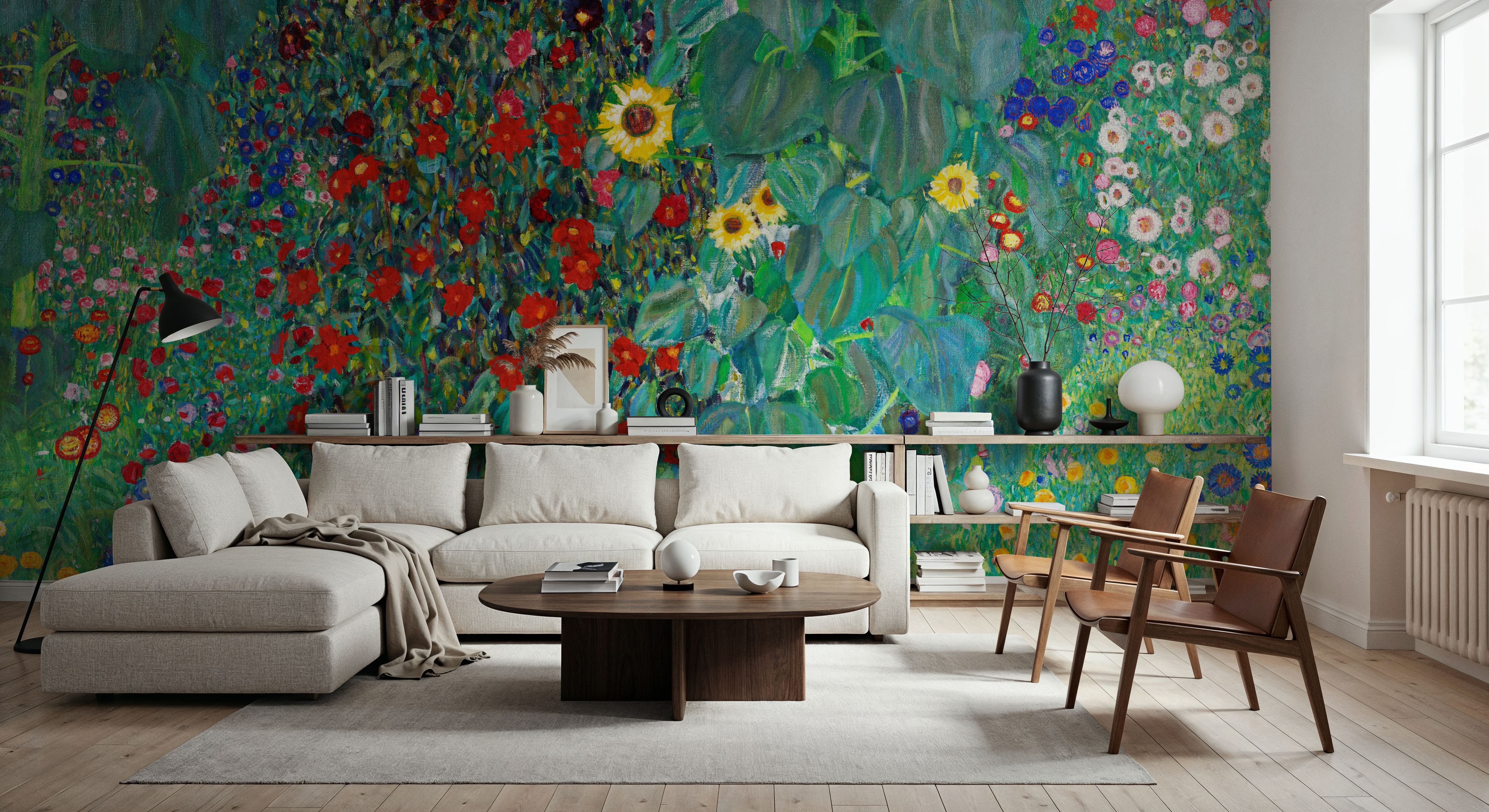 Farm Garden with Sunflowers 