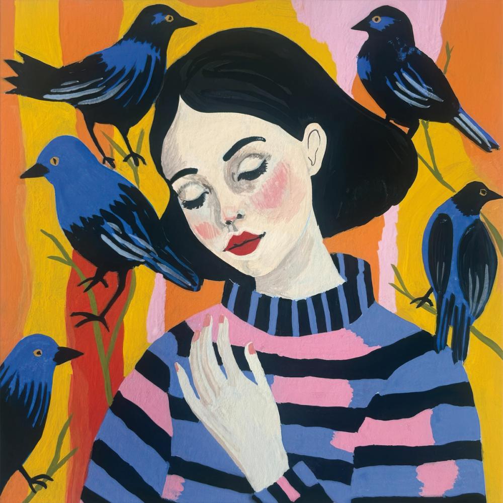 A Girl and Her Birds