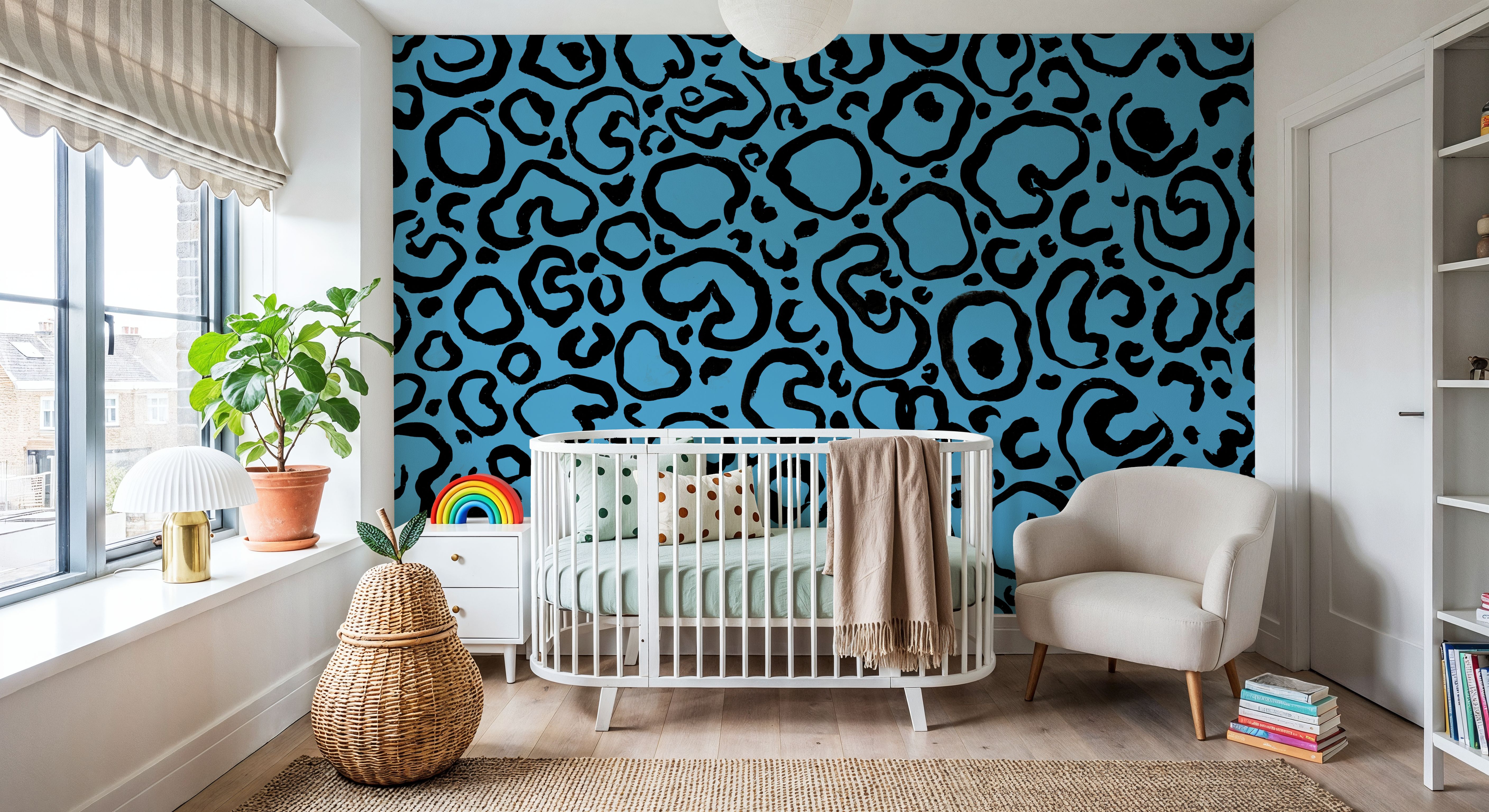 Animal Print IV Blue, Tapeten