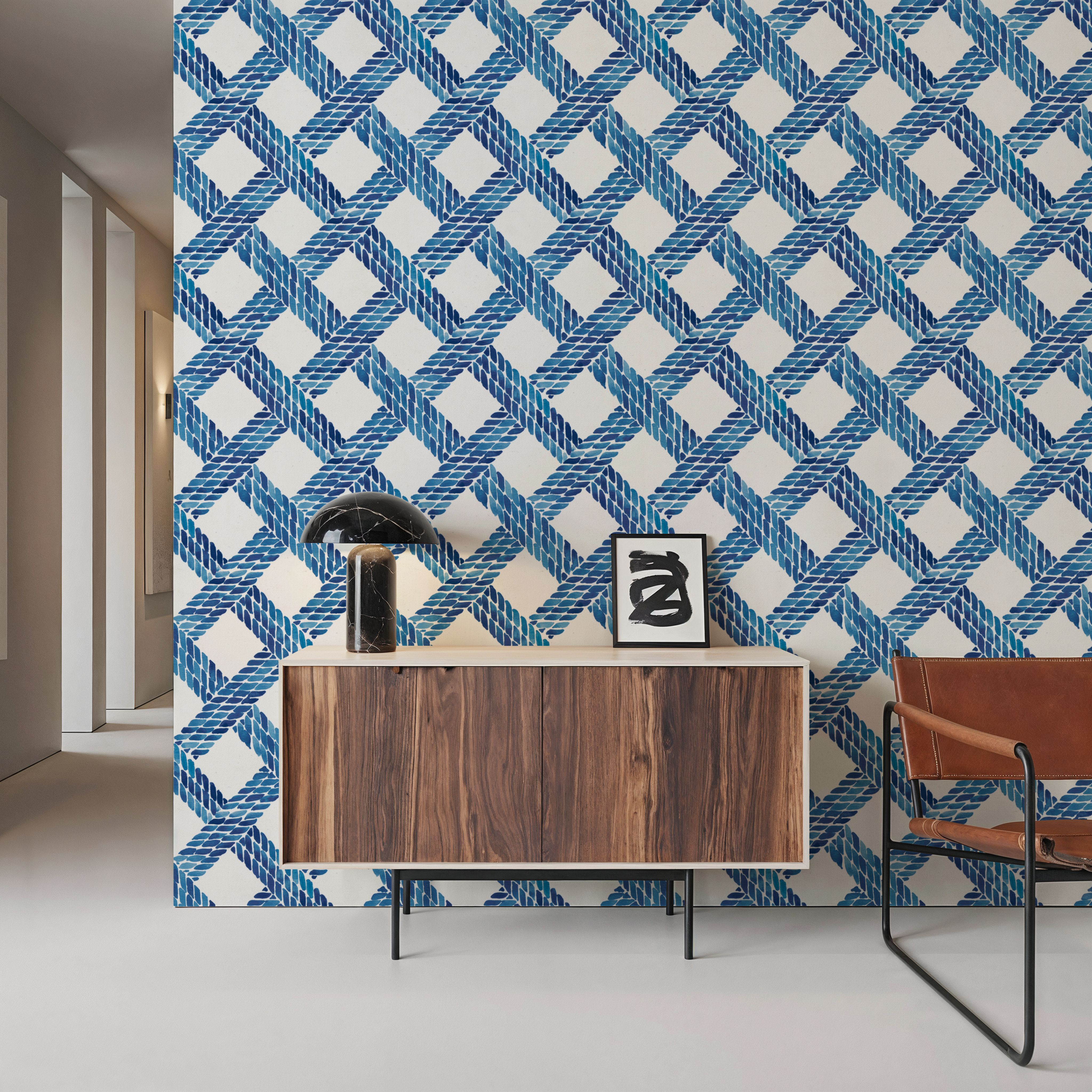 Seafood Shanty Blue I, Wallpaper