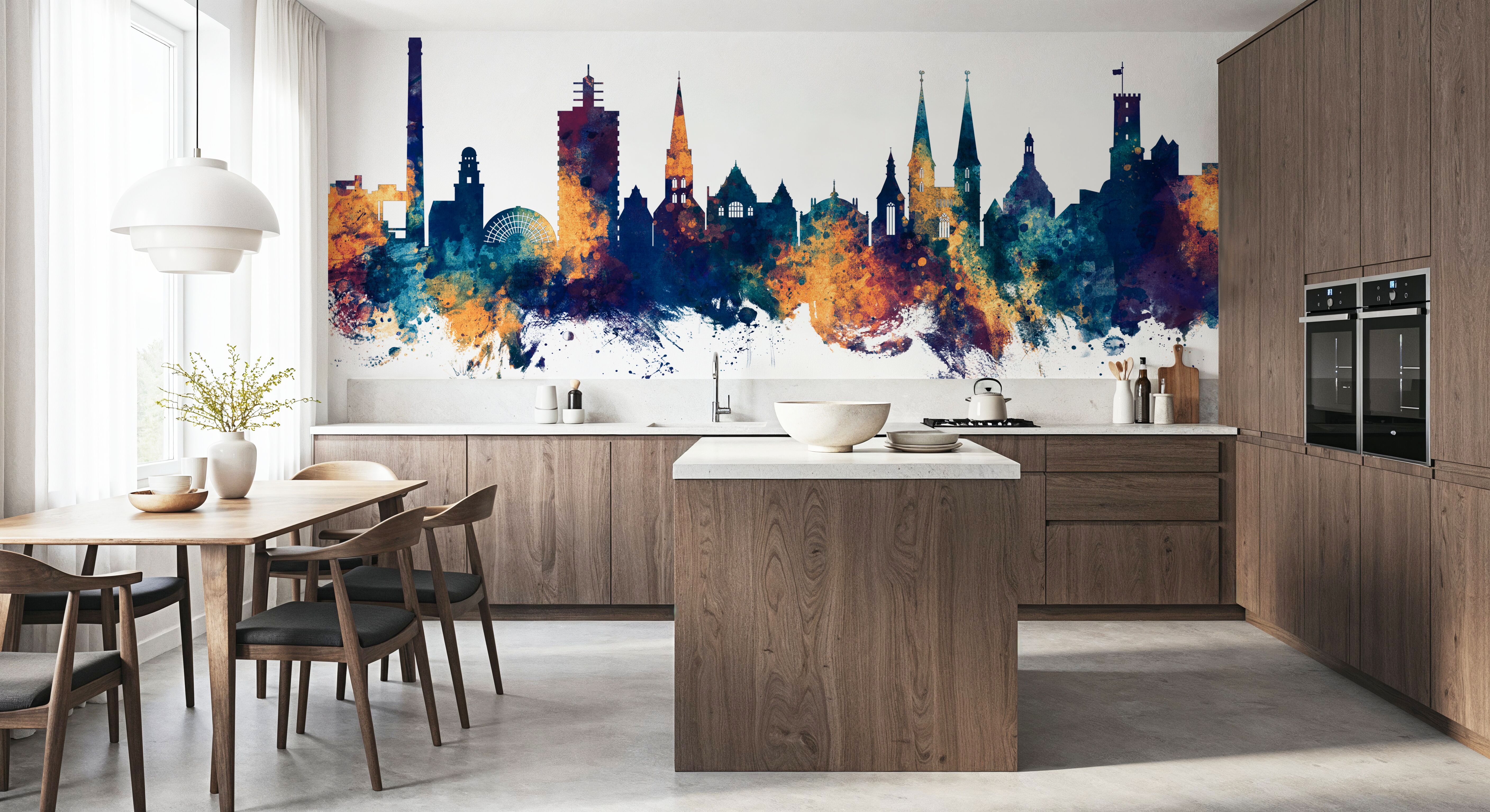 Bielefeld Germany Skyline Blue & Bronze