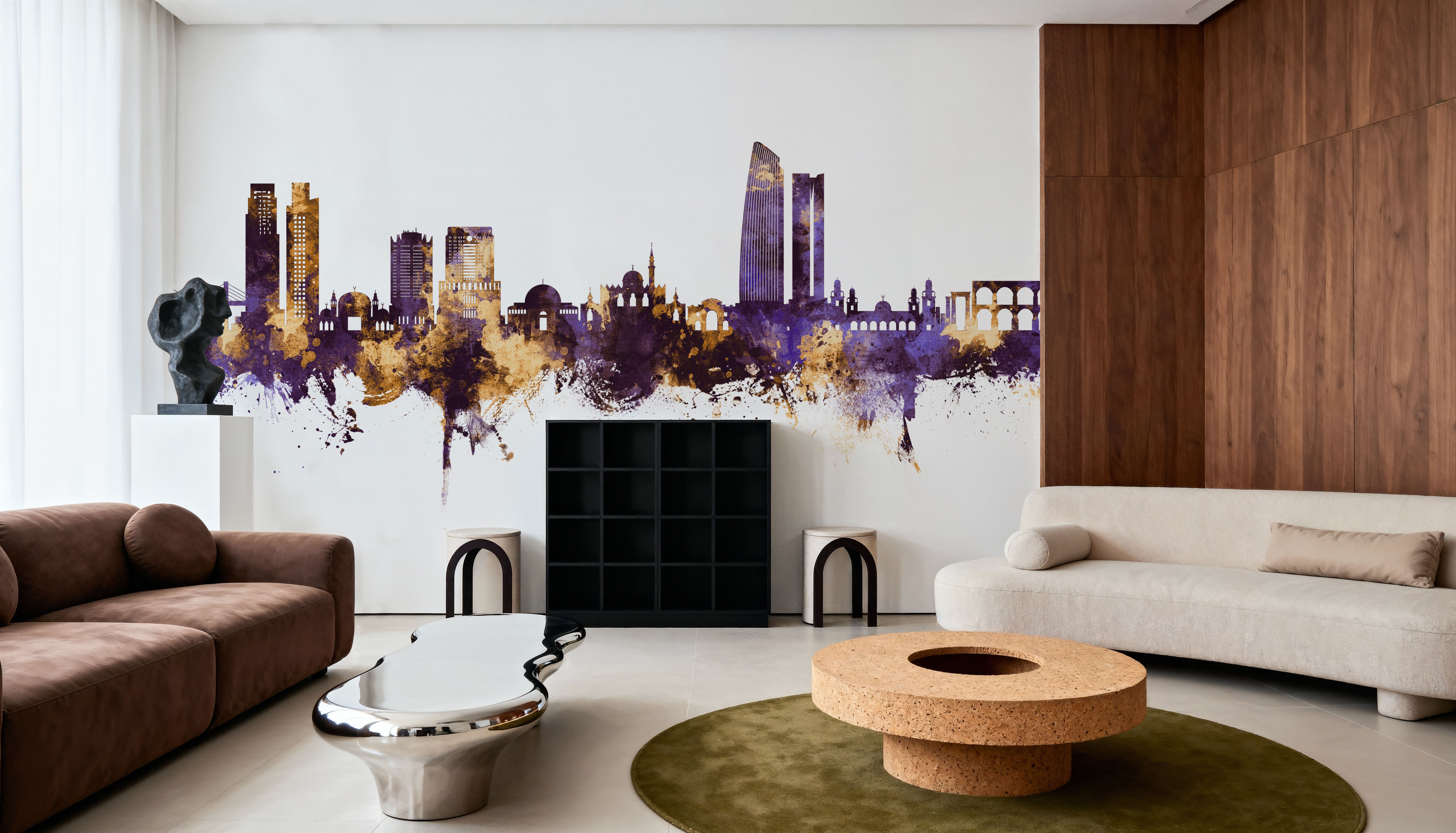 Amman Skyline Purple & Gold