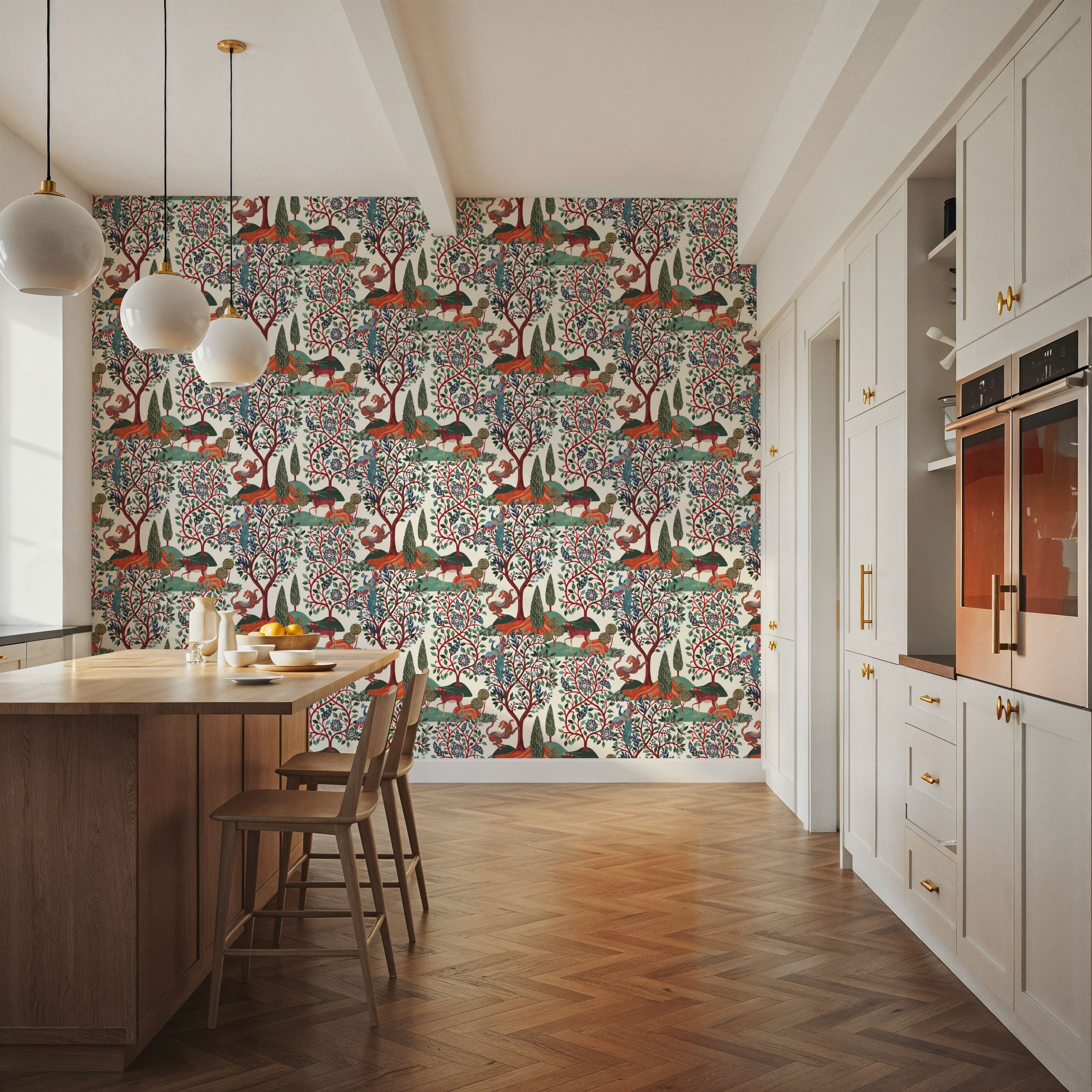 Garden of Myth and Memory Pattern, White