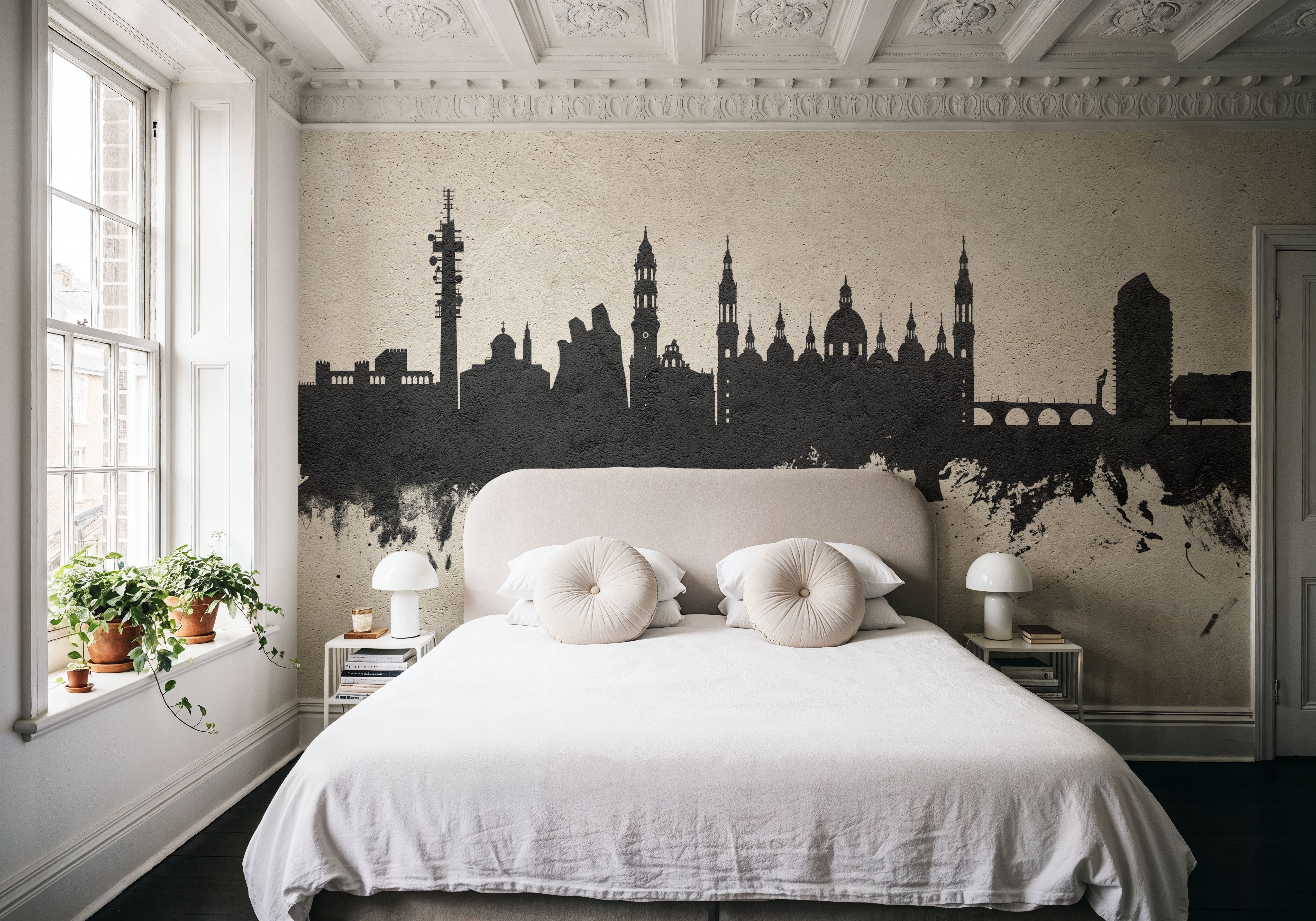 Zaragoza Spain Skyline Concrete, Wallpaper