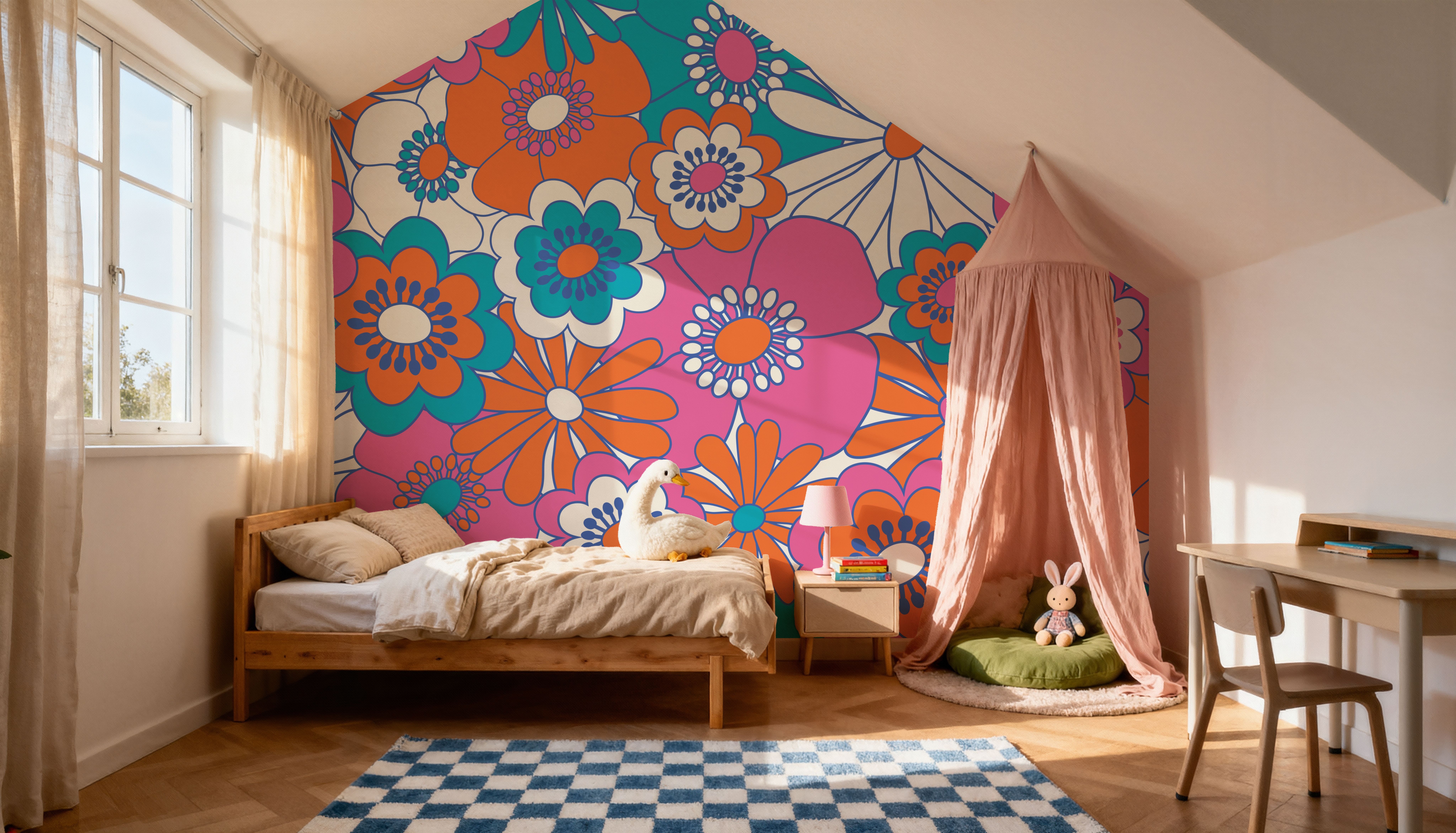 70's Avant Garden, Bright Pink