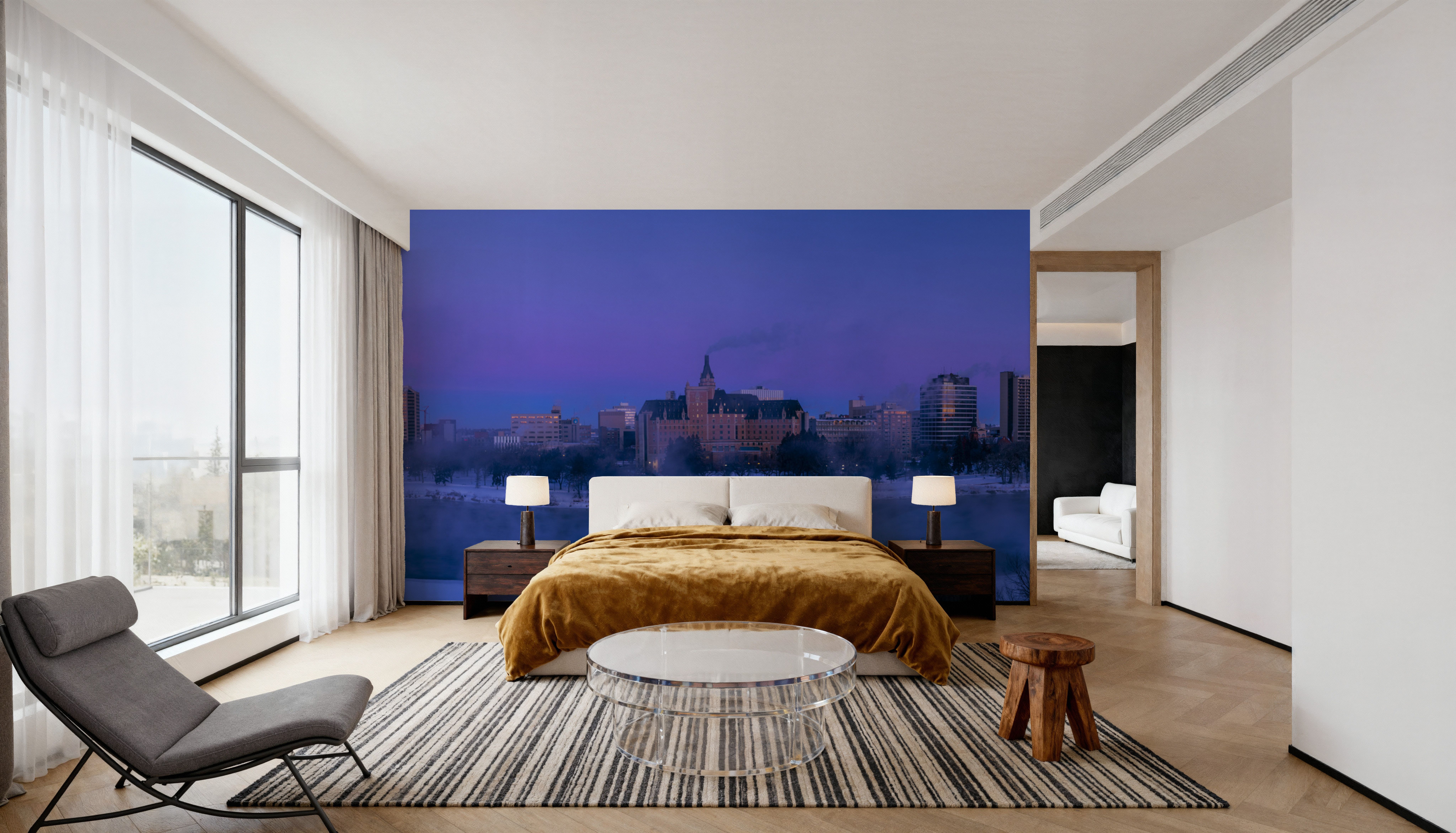 Saskatoon Skyline in Winter, Wallpaper