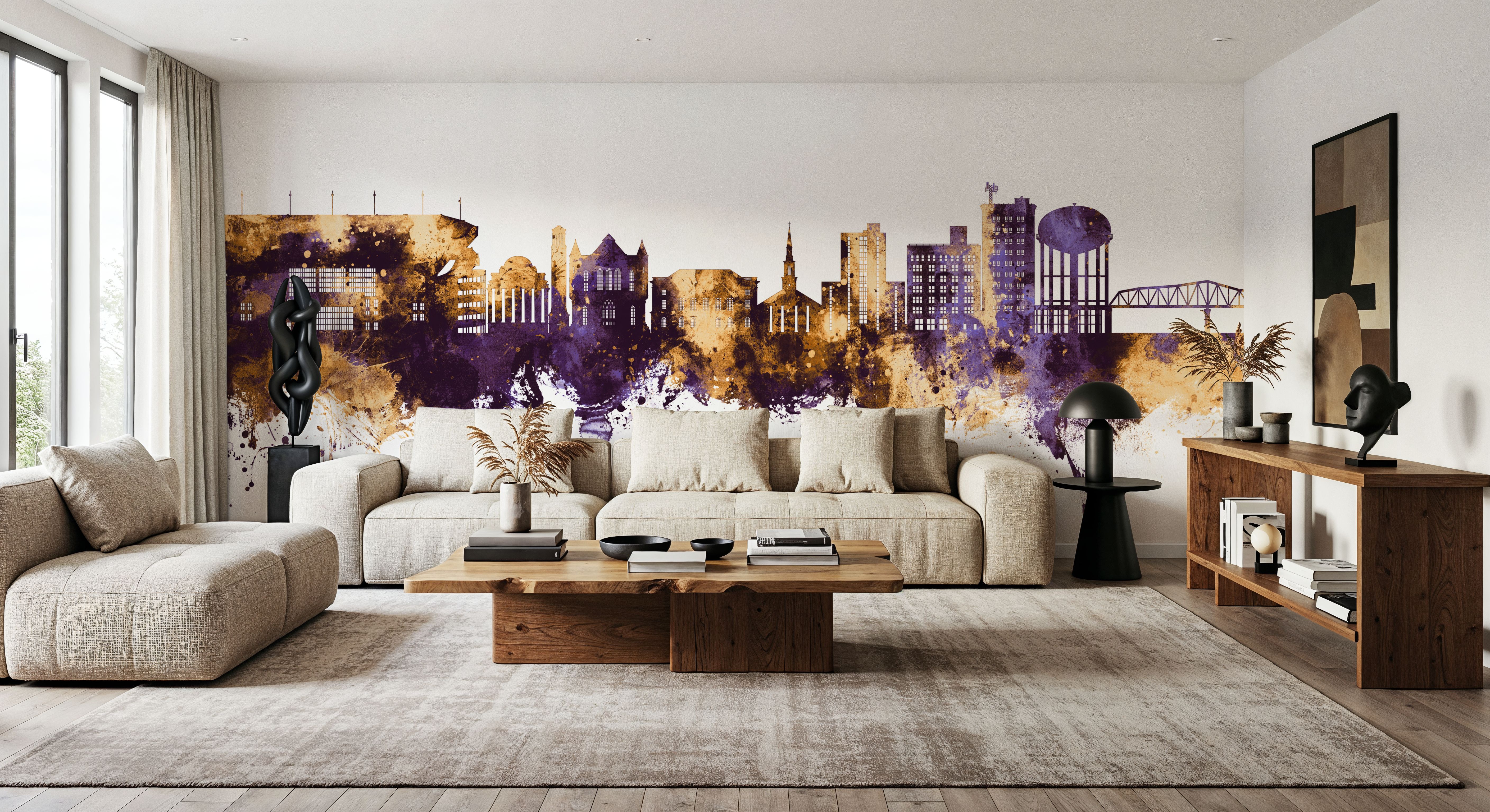 Tuscaloosa Alabama Skyline Purple & Gold