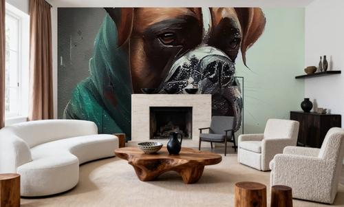 Watercolor Boxer Dog