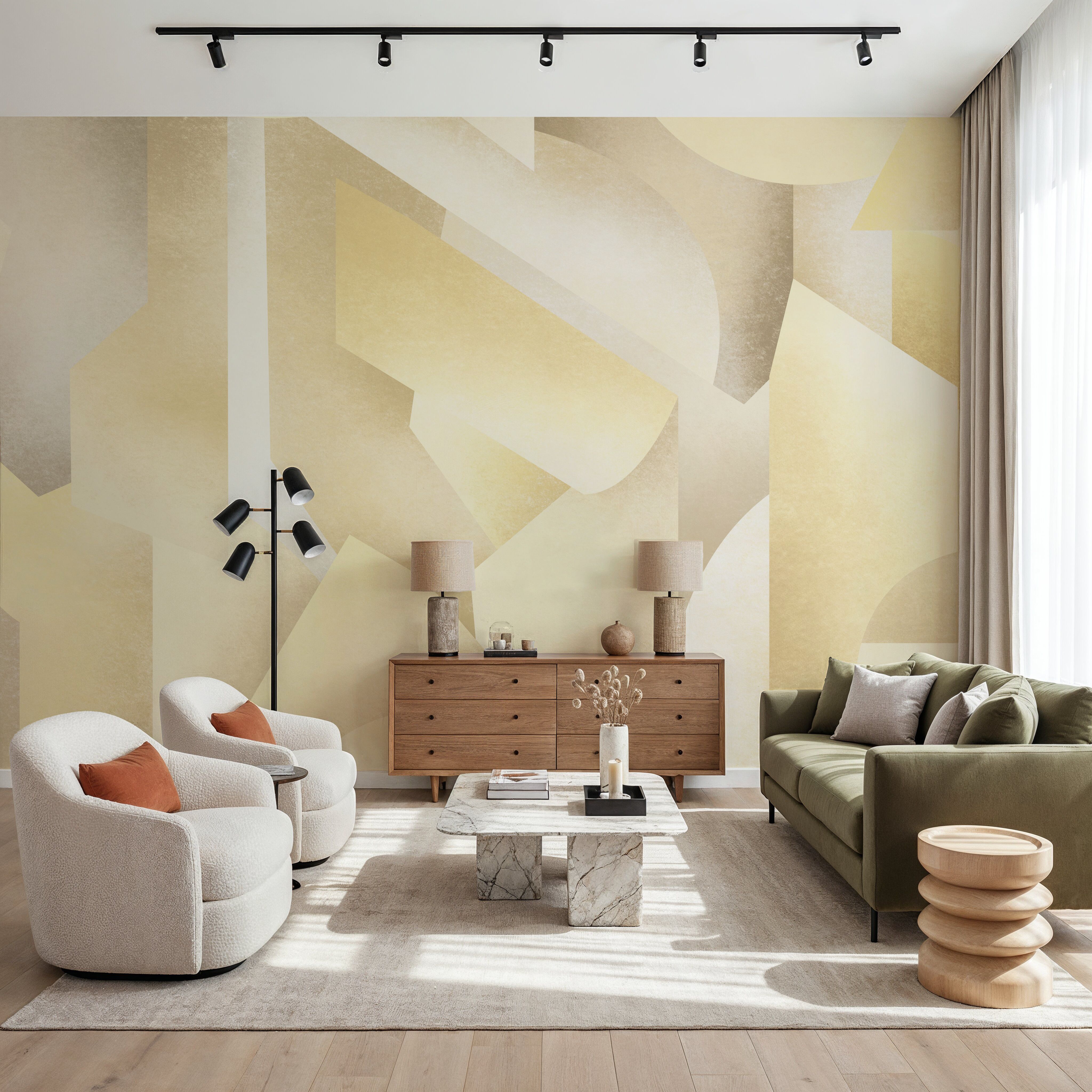 Chalky Geometrica, Butter Yellow