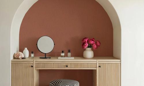 Faux Sand Stucco Finish, Peach