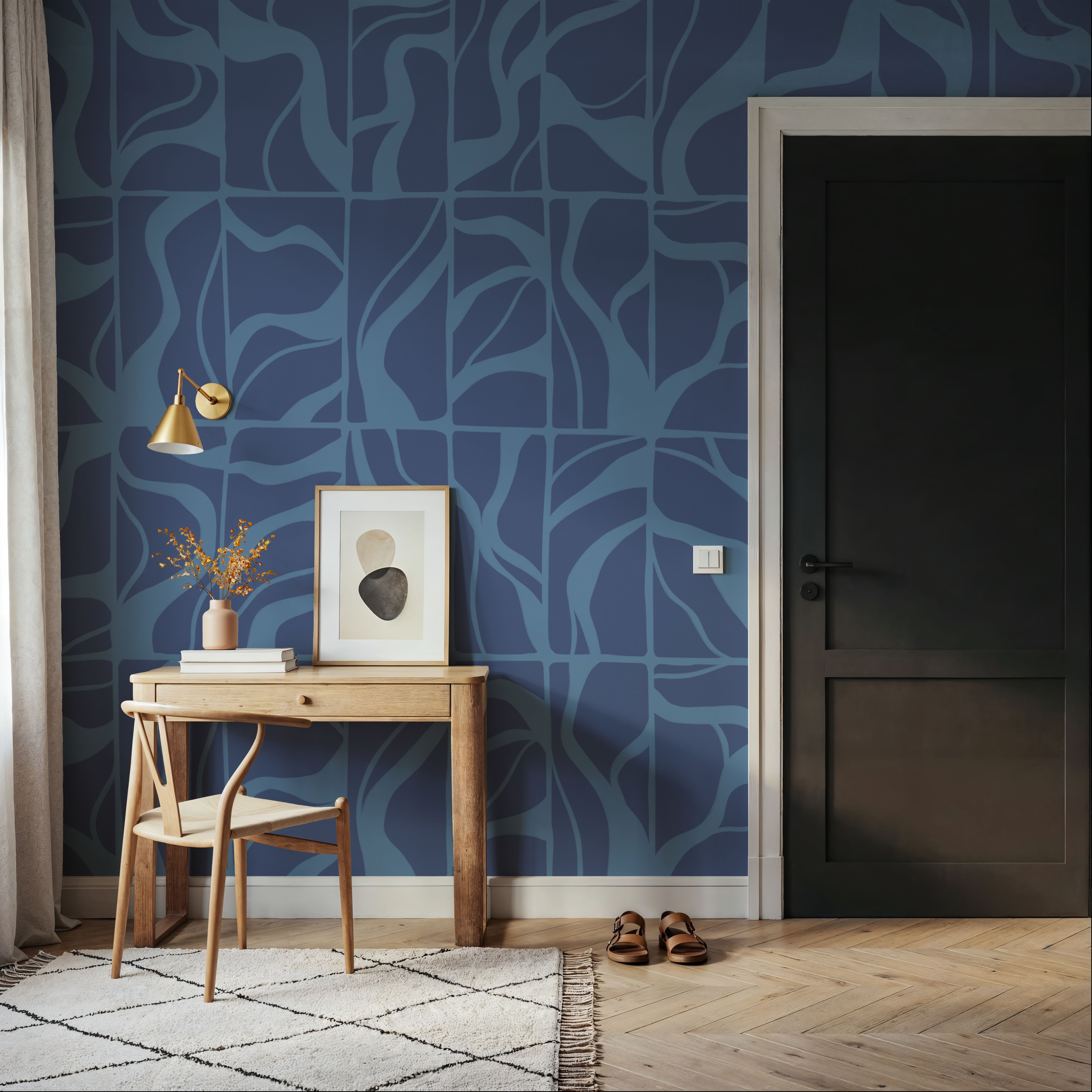 Linear Drift, Cornflower Blue