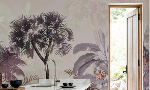 Tropical Forest Strolls Light Purple
