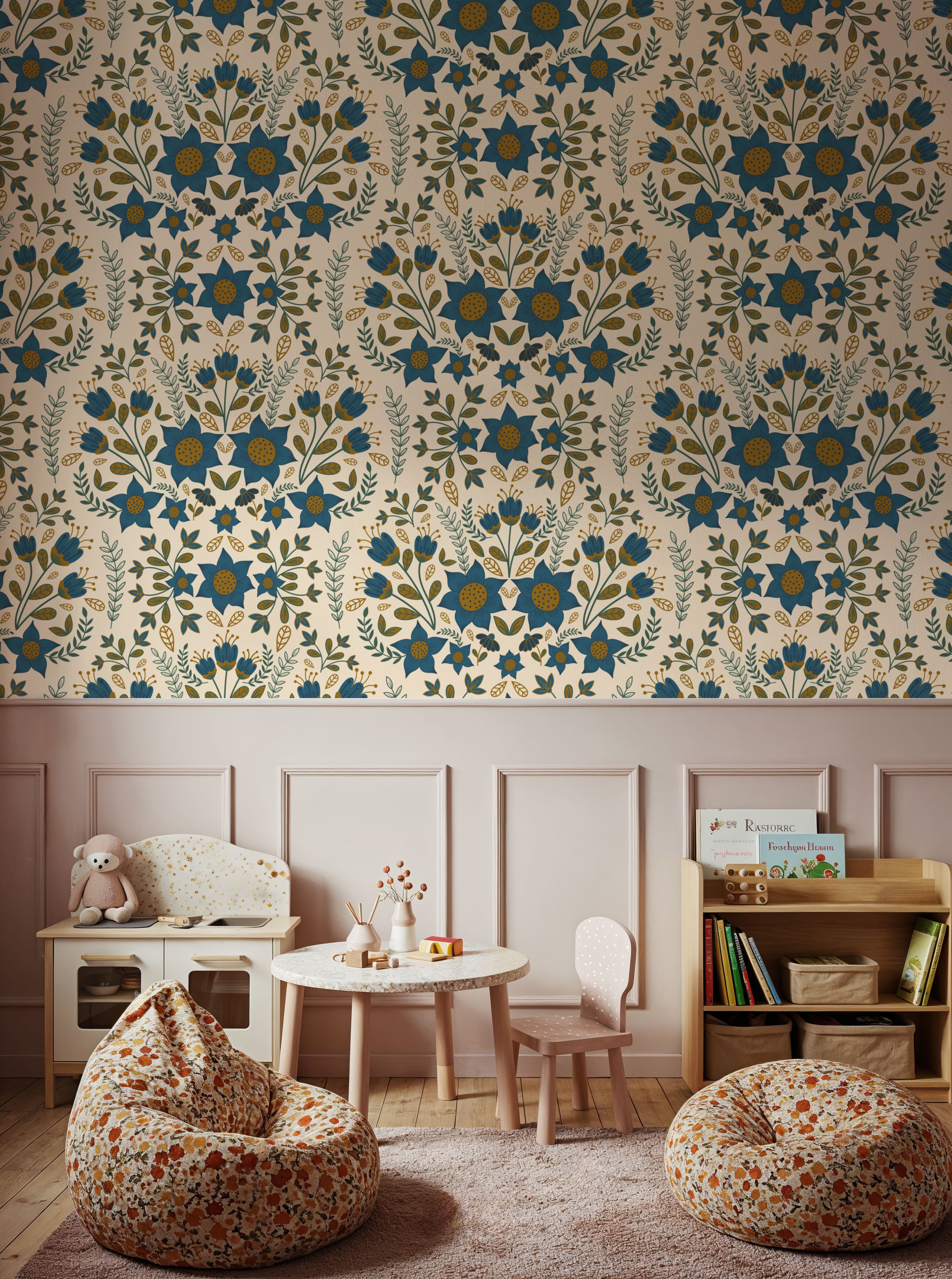 Enchanted Garden Mirrored, White