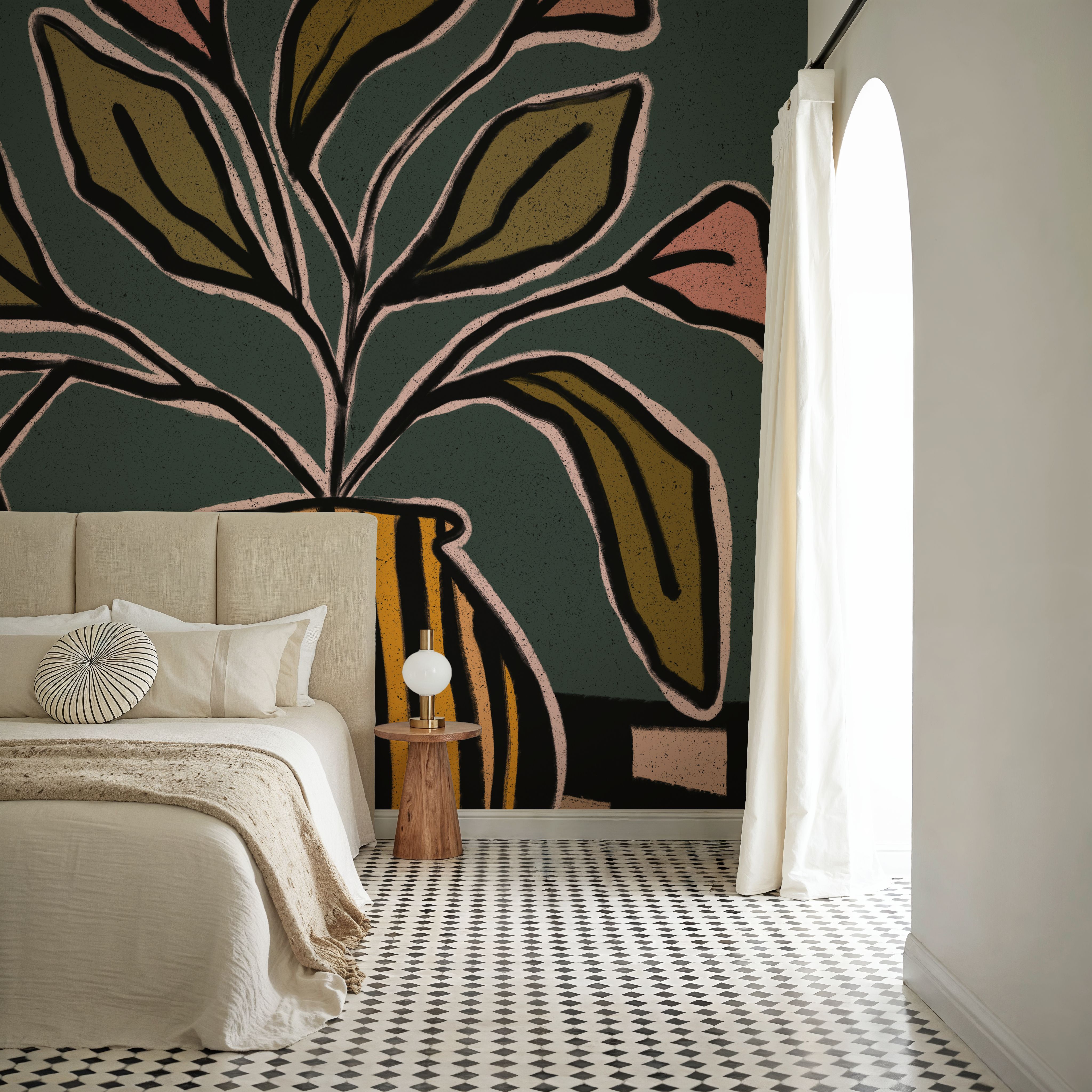 Checkerboard Floral I