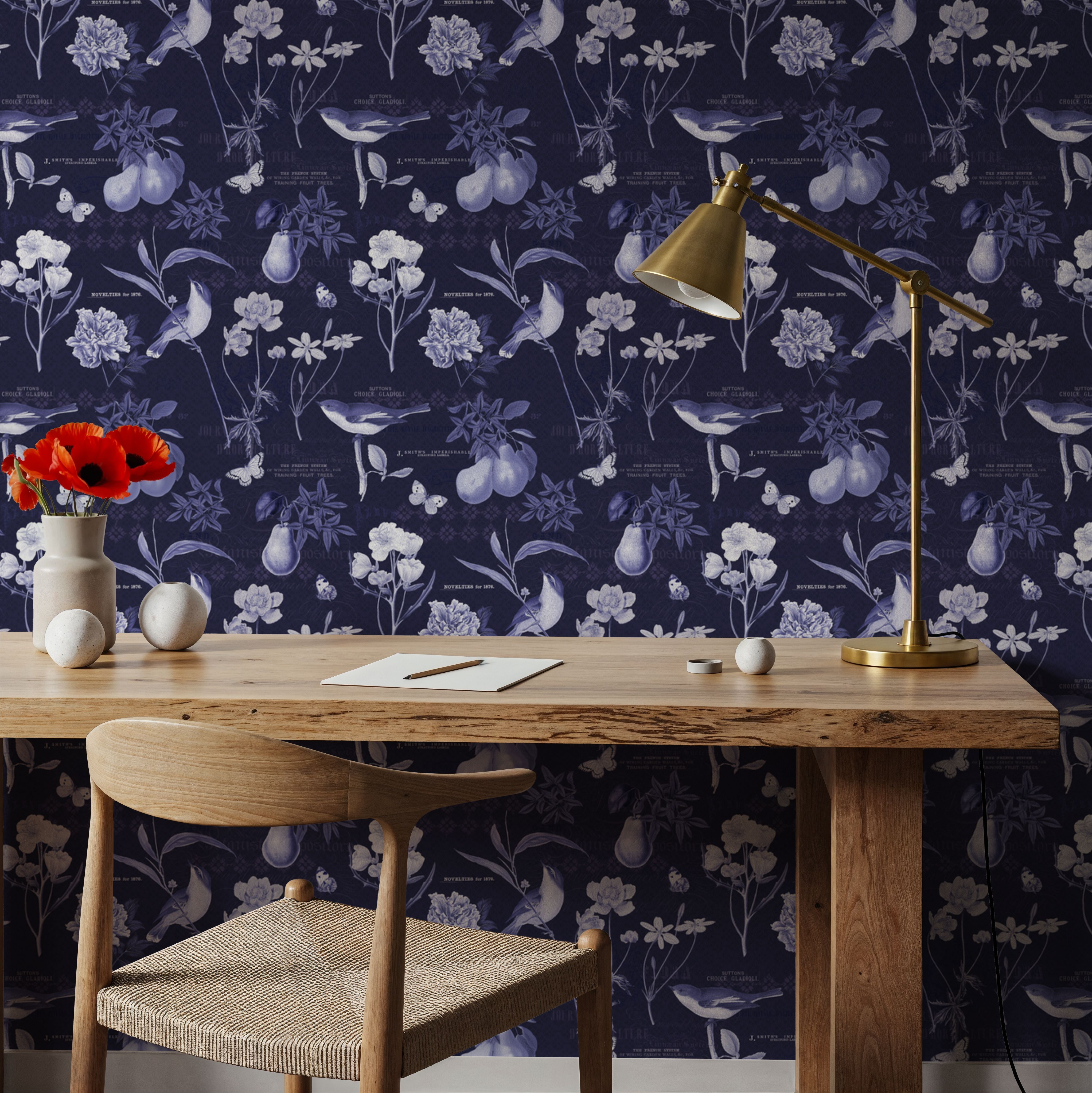 Botanical Postcard Blue